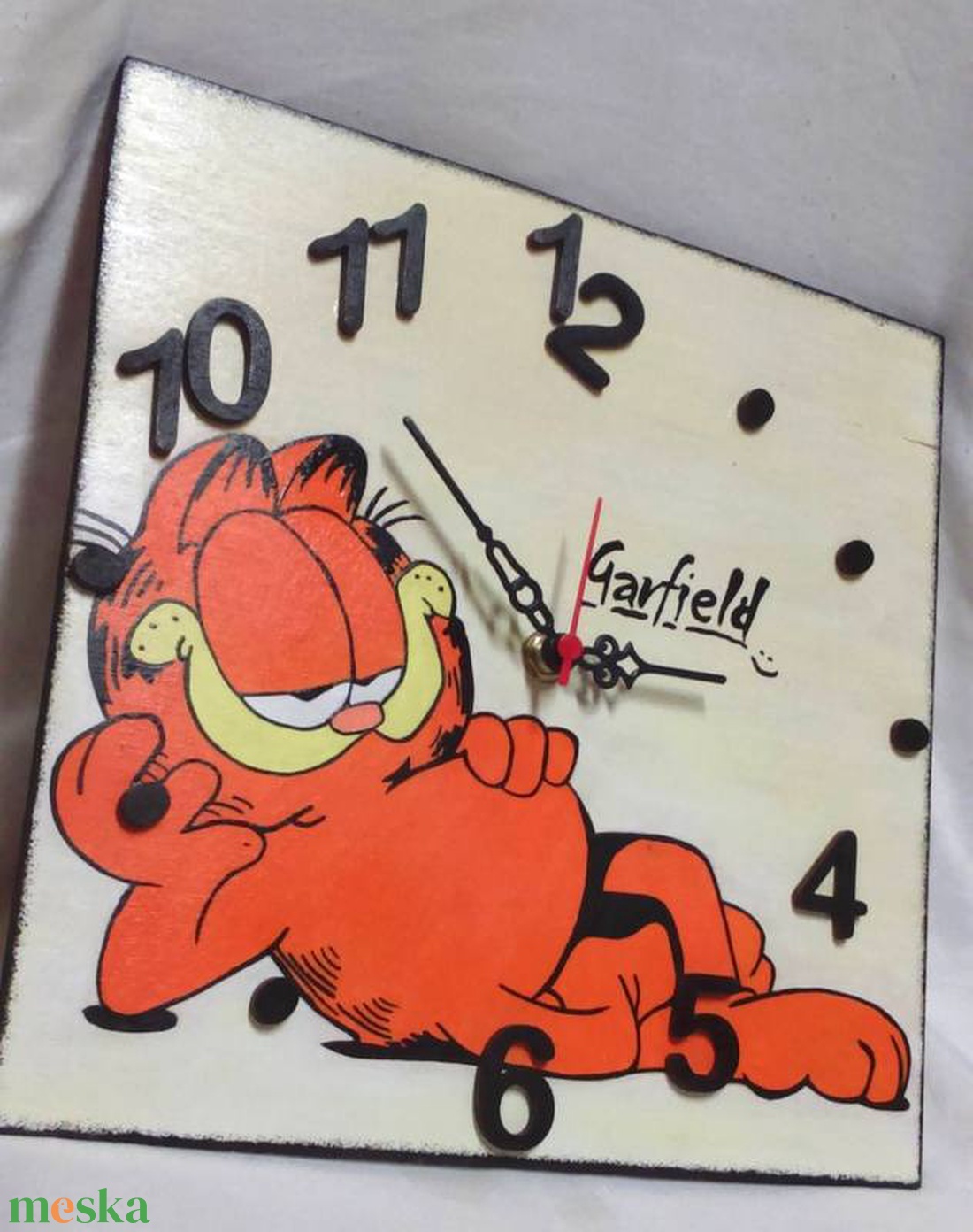 Garfield falióra - otthon & lakás - dekoráció - fali és függő dekoráció - falióra & óra - Meska.hu