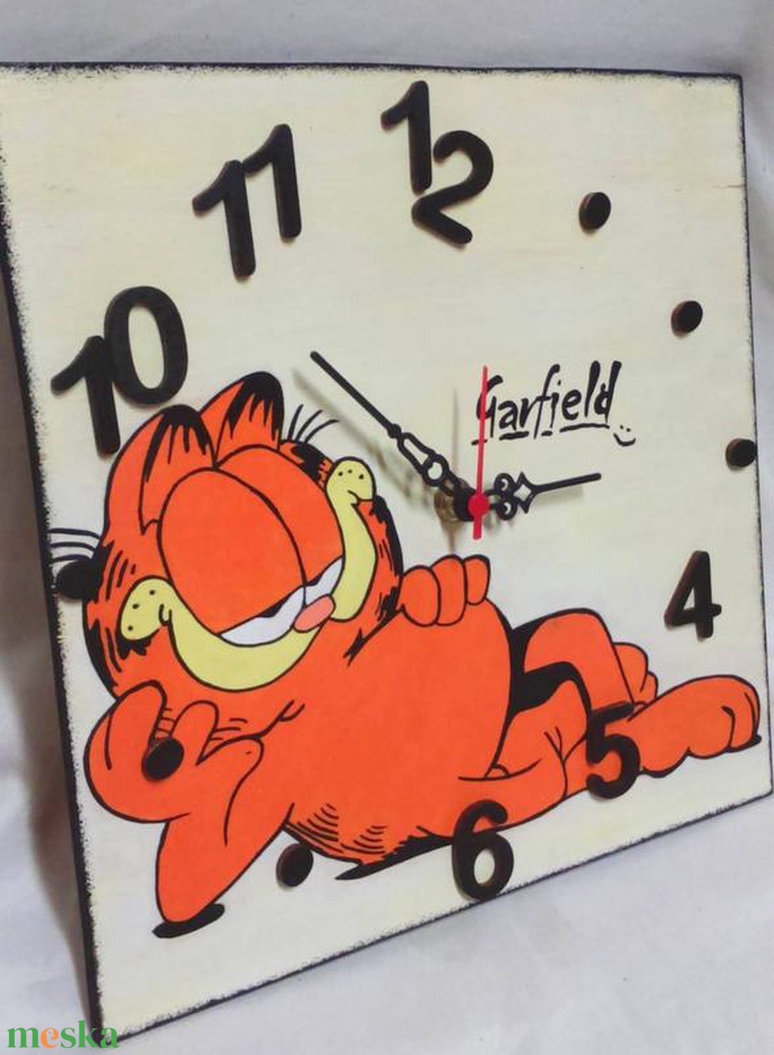 Garfield falióra - otthon & lakás - dekoráció - fali és függő dekoráció - falióra & óra - Meska.hu