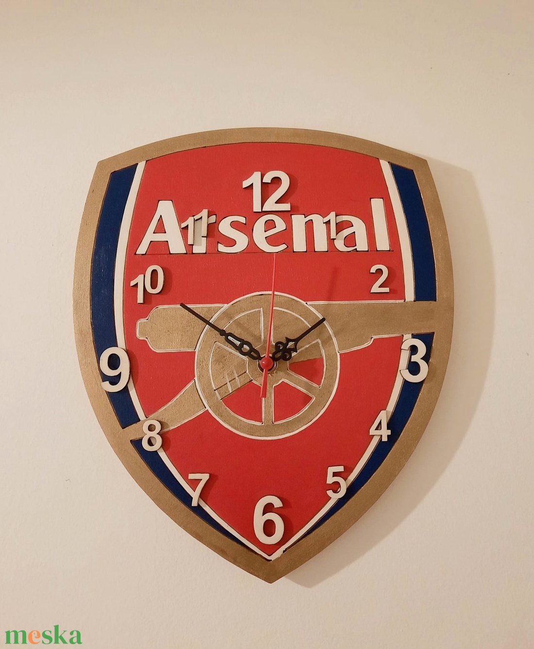 Arsenal falióra - otthon & életmód - dekoráció - fali és függő dekoráció - falióra & óra - Meska.hu Arsenal falióra - otthon & életmód - dekoráció - fali és függő dekoráció - falióra & óra - Meska.hu
