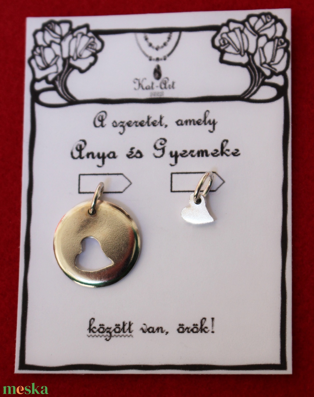 Anya-gyermek medálpár ezüstből kerek - ékszer - nyaklánc - medálos nyaklánc - Meska.hu Anya-gyermek medálpár ezüstből kerek - ékszer - nyaklánc - medálos nyaklánc - Meska.hu