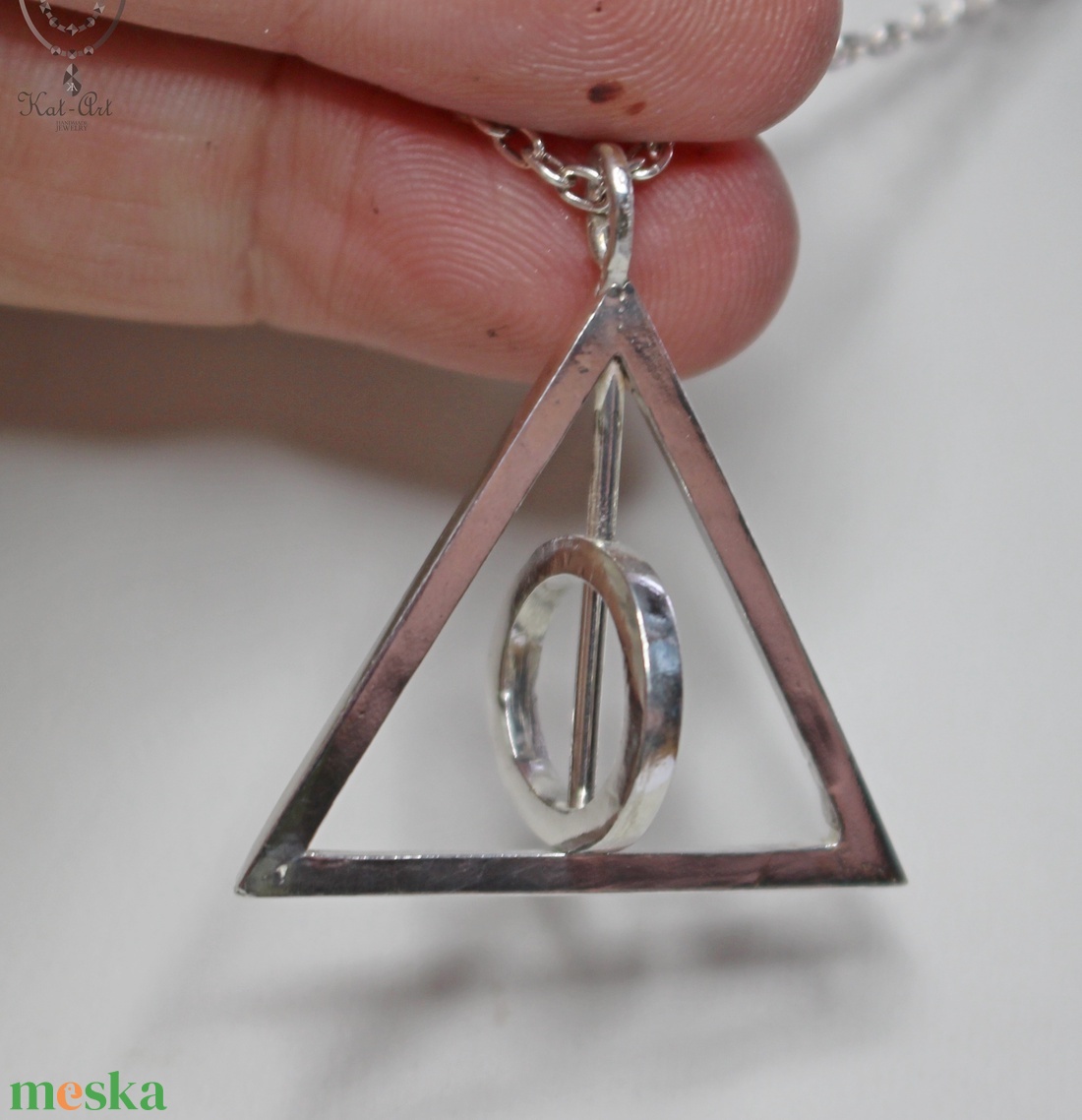 Harry Potter Halál Ereklyéi ezüst medál - ékszer - nyaklánc - medál - Meska.hu Harry Potter Halál Ereklyéi ezüst medál - ékszer - nyaklánc - medál - Meska.hu