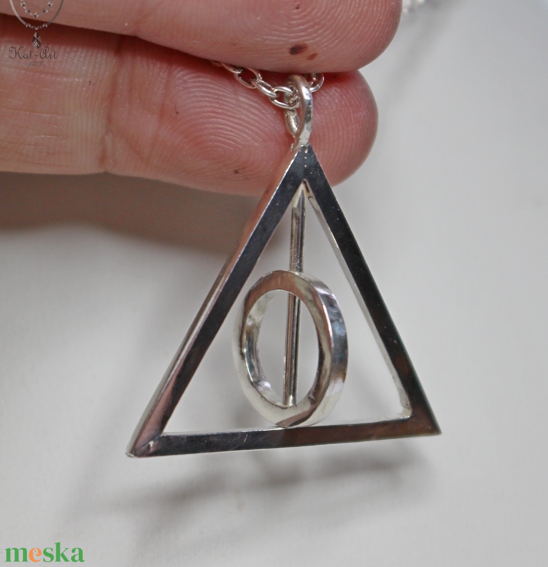 Harry Potter Halál Ereklyéi ezüst medál - ékszer - nyaklánc - medál - Meska.hu Harry Potter Halál Ereklyéi ezüst medál - ékszer - nyaklánc - medál - Meska.hu