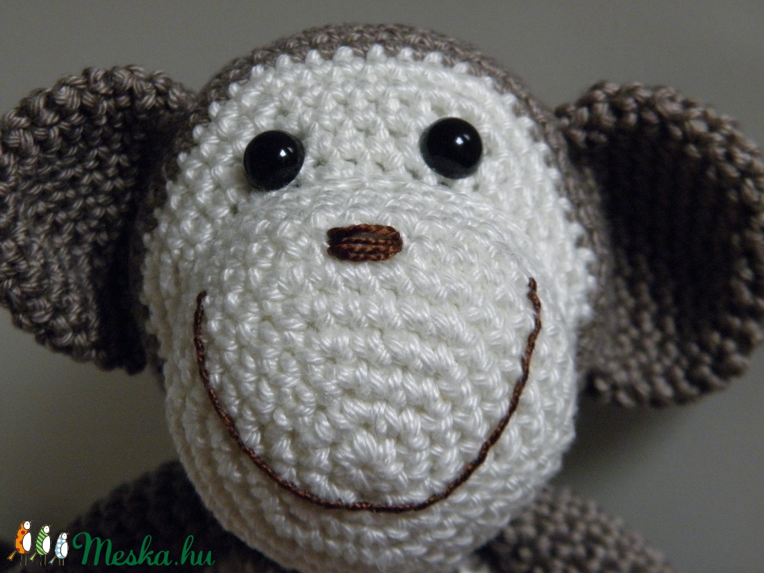 Horgolt majom - játék & sport - plüssállat & játékfigura - majom - Meska.hu