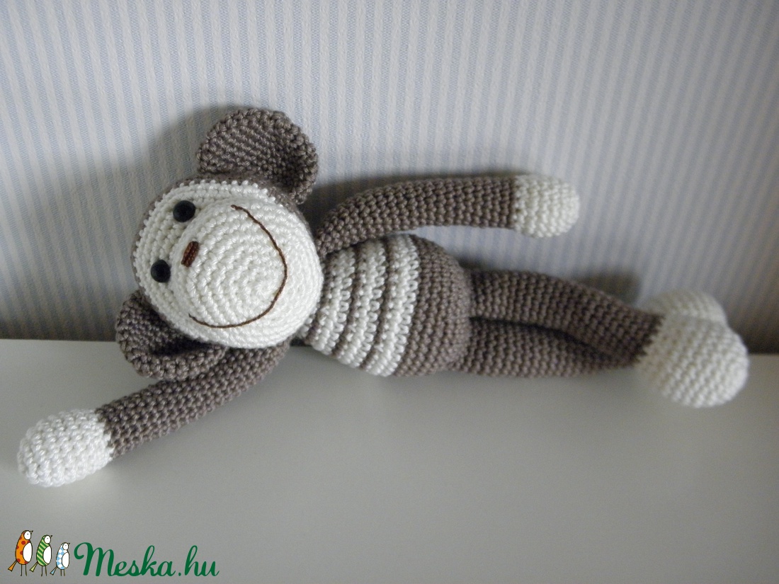 Horgolt majom - játék & sport - plüssállat & játékfigura - majom - Meska.hu