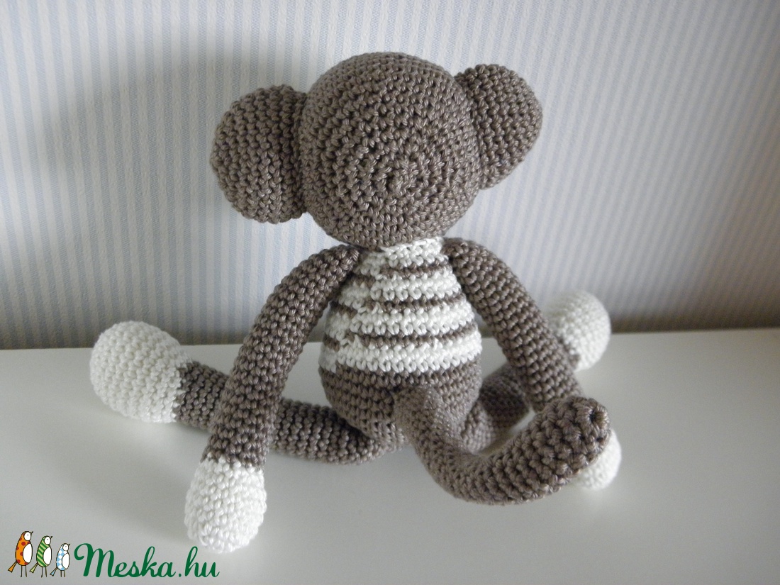 Horgolt majom - játék & sport - plüssállat & játékfigura - majom - Meska.hu