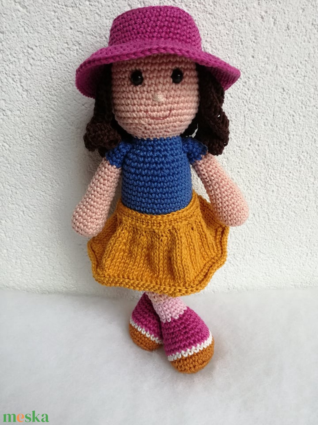 Horgolt baba, lány - játék & sport - plüssállat & játékfigura - más figura - Meska.hu