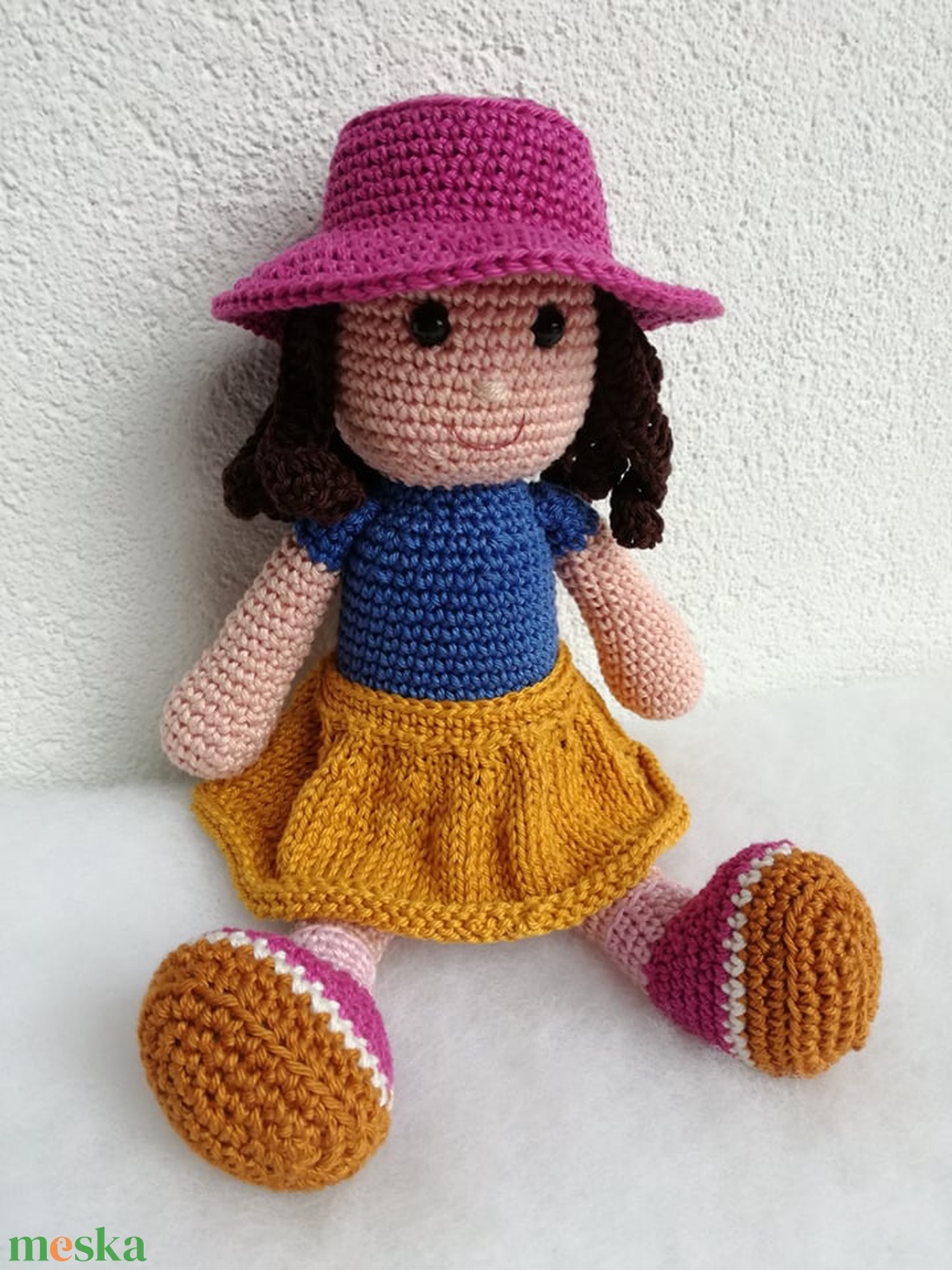 Horgolt baba, lány - játék & sport - plüssállat & játékfigura - más figura - Meska.hu