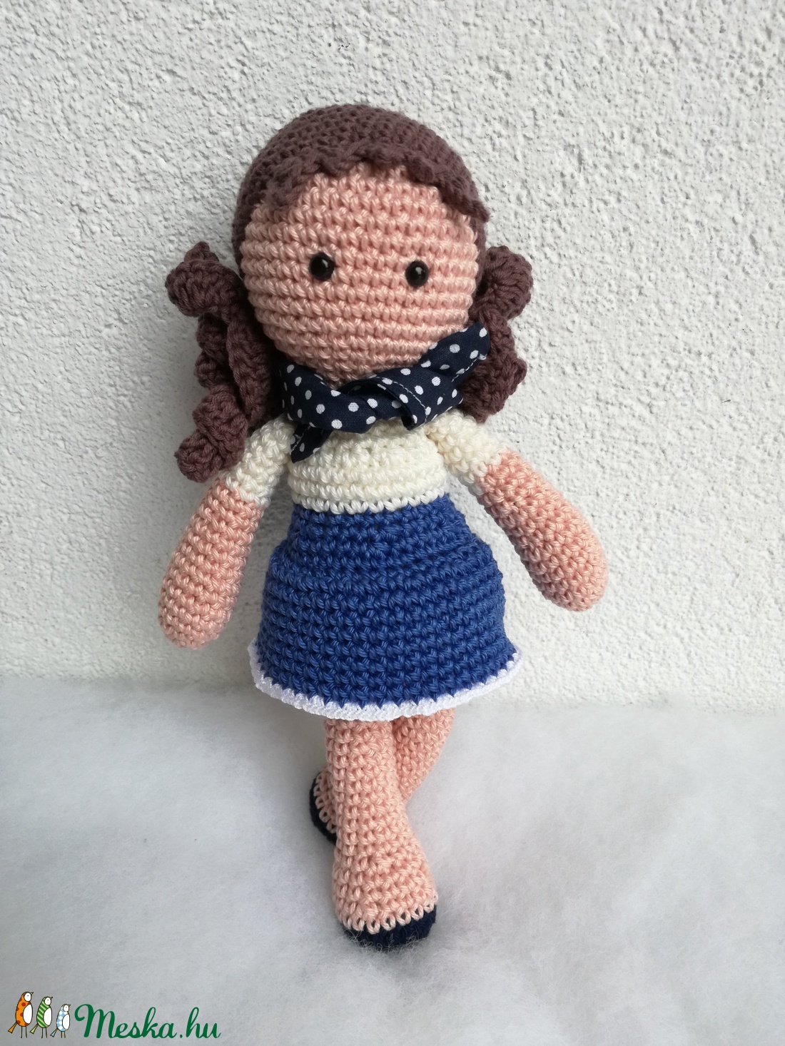 Horgolt baba, lány - játék & sport - plüssállat & játékfigura - más figura - Meska.hu