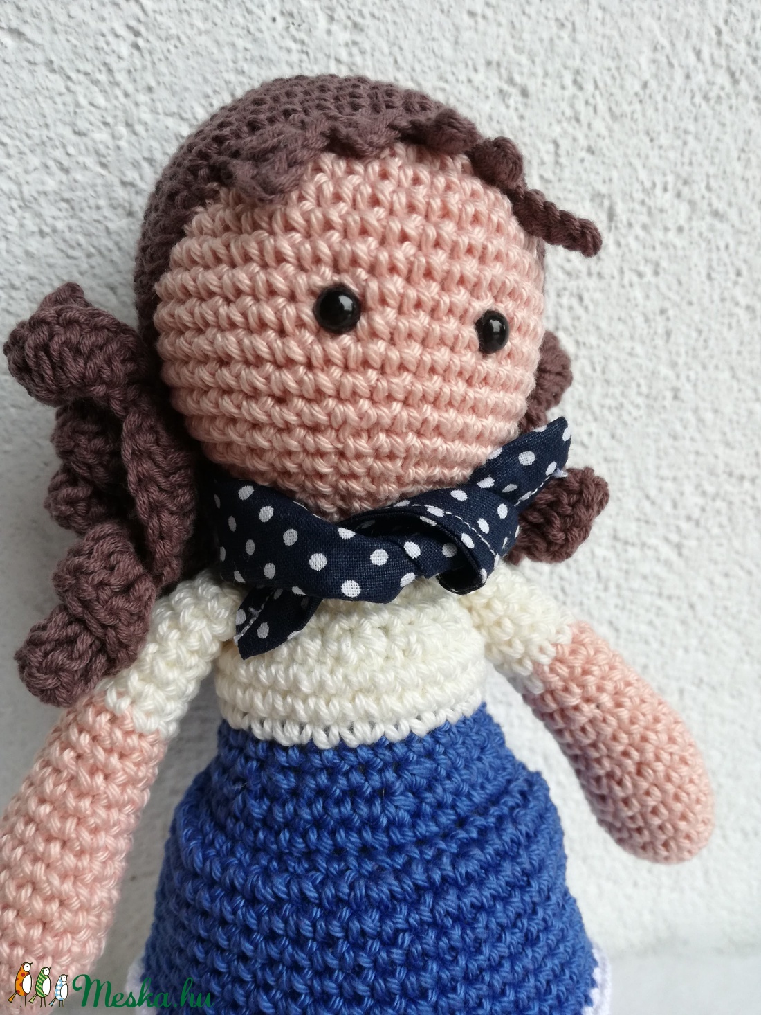 Horgolt baba, lány - játék & sport - plüssállat & játékfigura - más figura - Meska.hu
