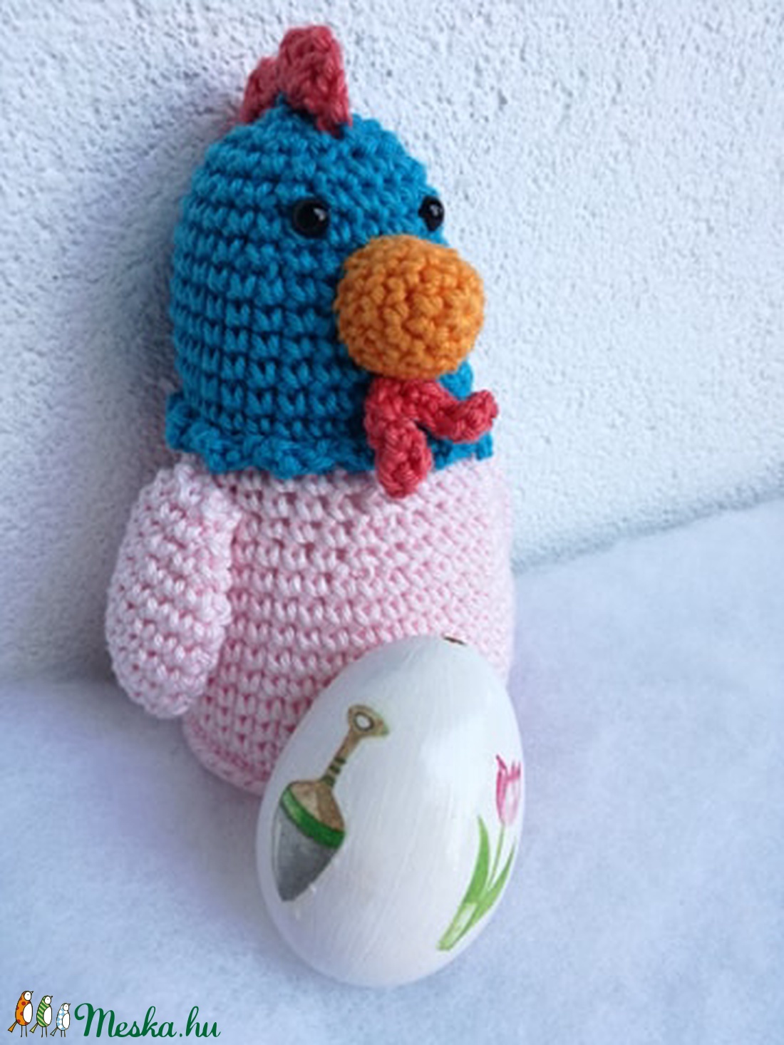 Horgolt húsvéti tyúk - játék & sport - plüssállat & játékfigura - Meska.hu