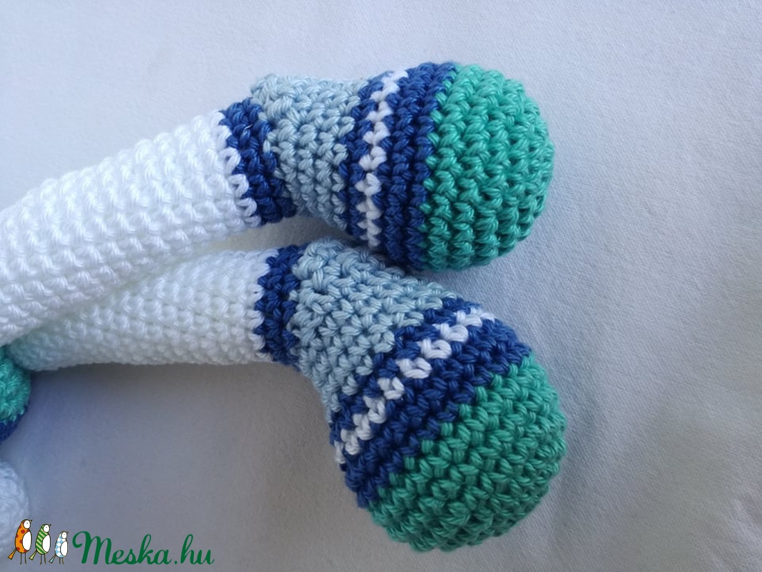 Csíkos nyuszi - játék & sport - plüssállat & játékfigura - nyuszi - Meska.hu