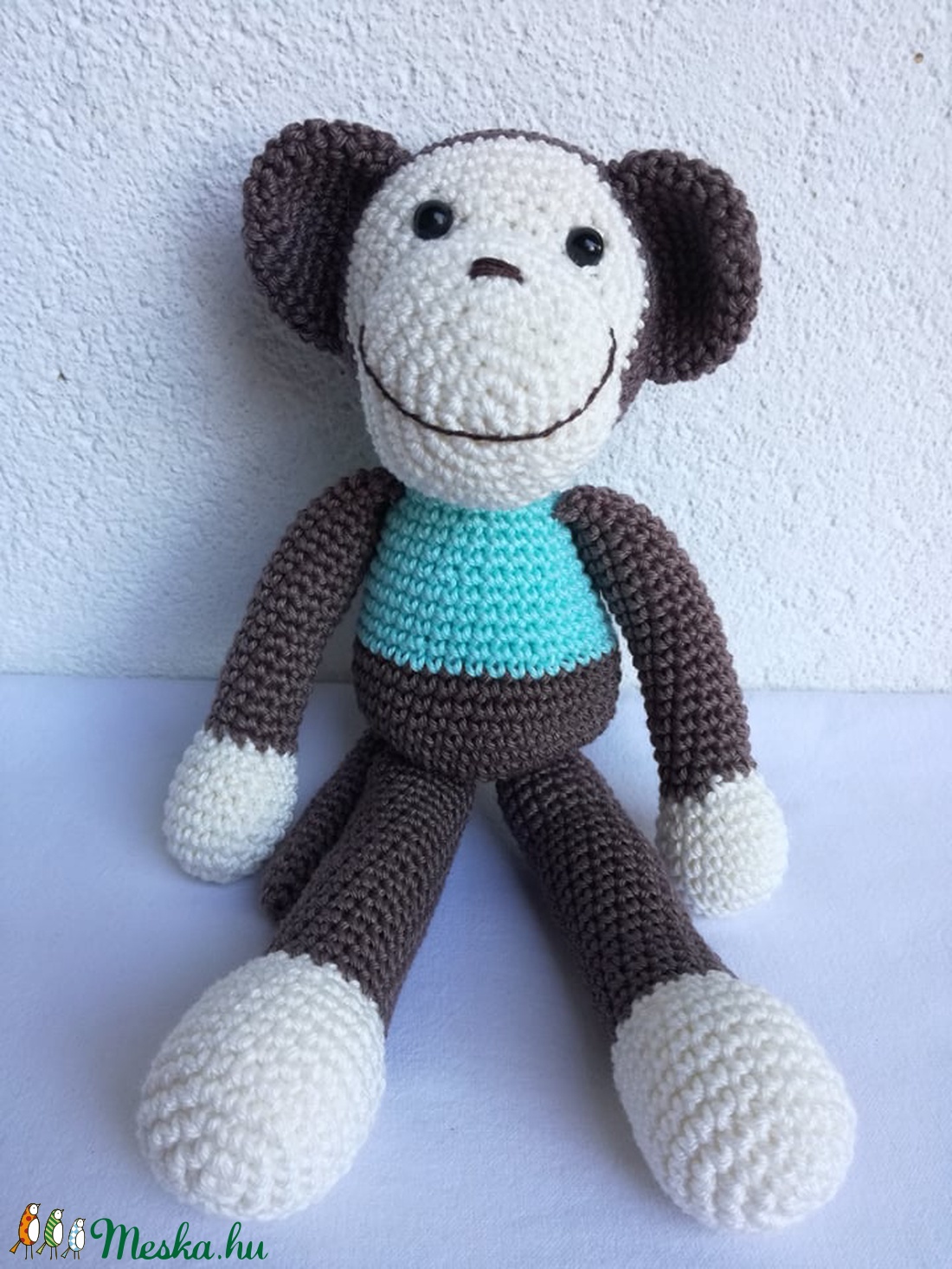 Horgolt majom - játék & sport - plüssállat & játékfigura - majom - Meska.hu