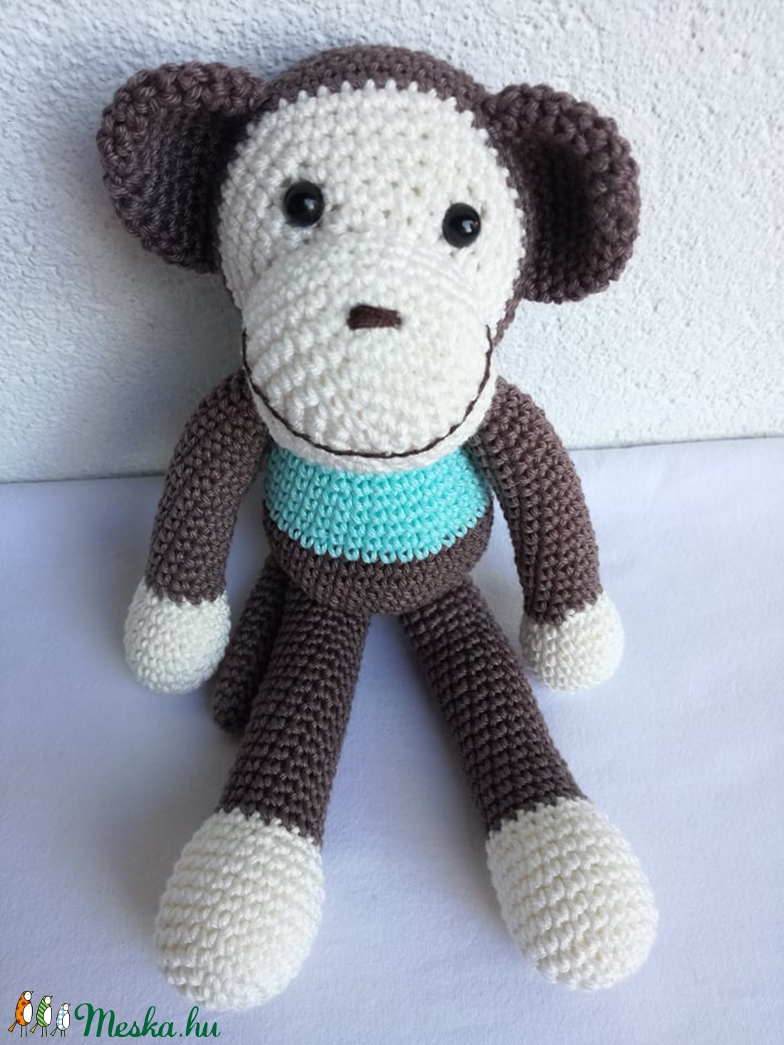 Horgolt majom - játék & sport - plüssállat & játékfigura - majom - Meska.hu