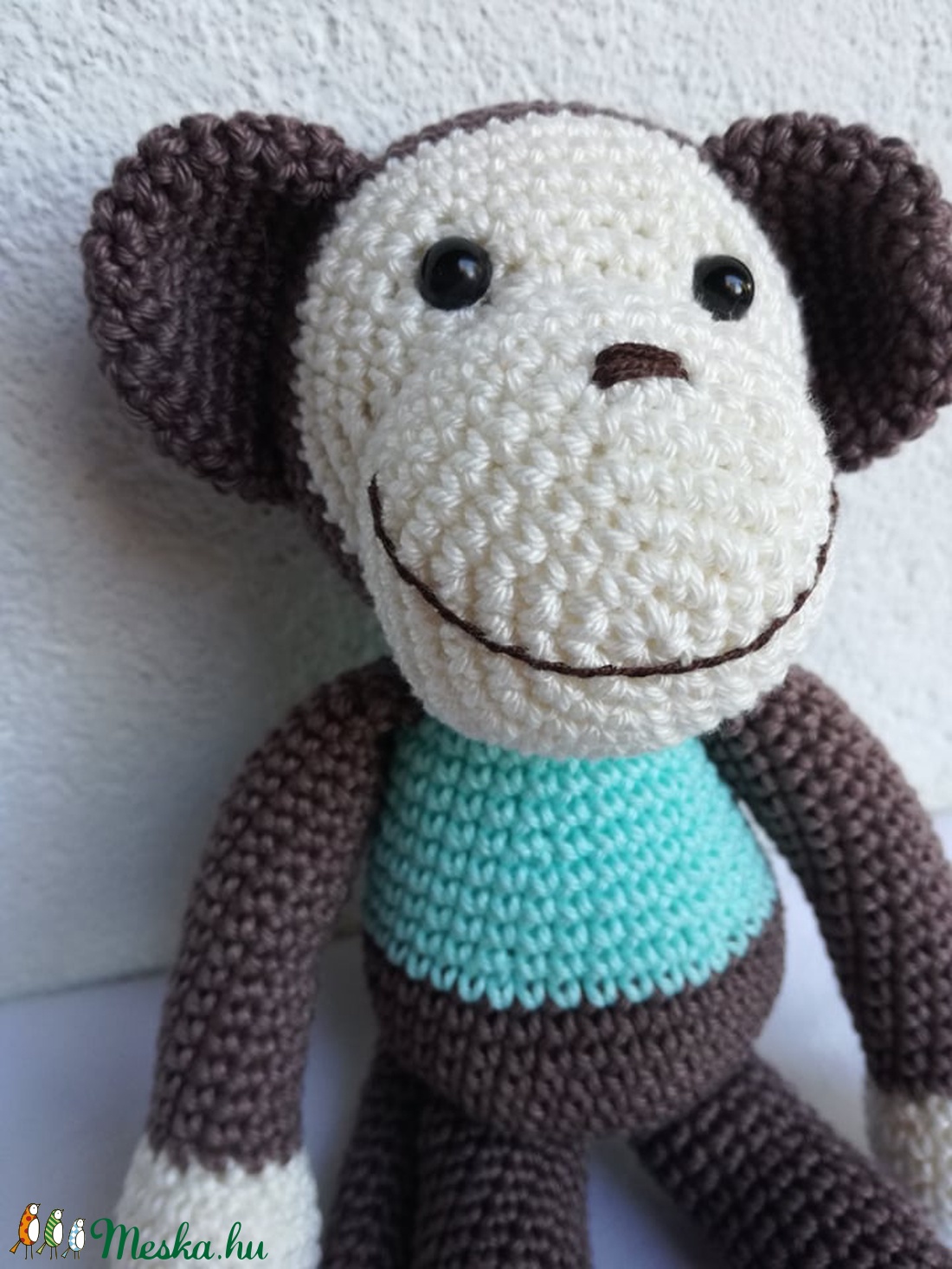 Horgolt majom - játék & sport - plüssállat & játékfigura - majom - Meska.hu