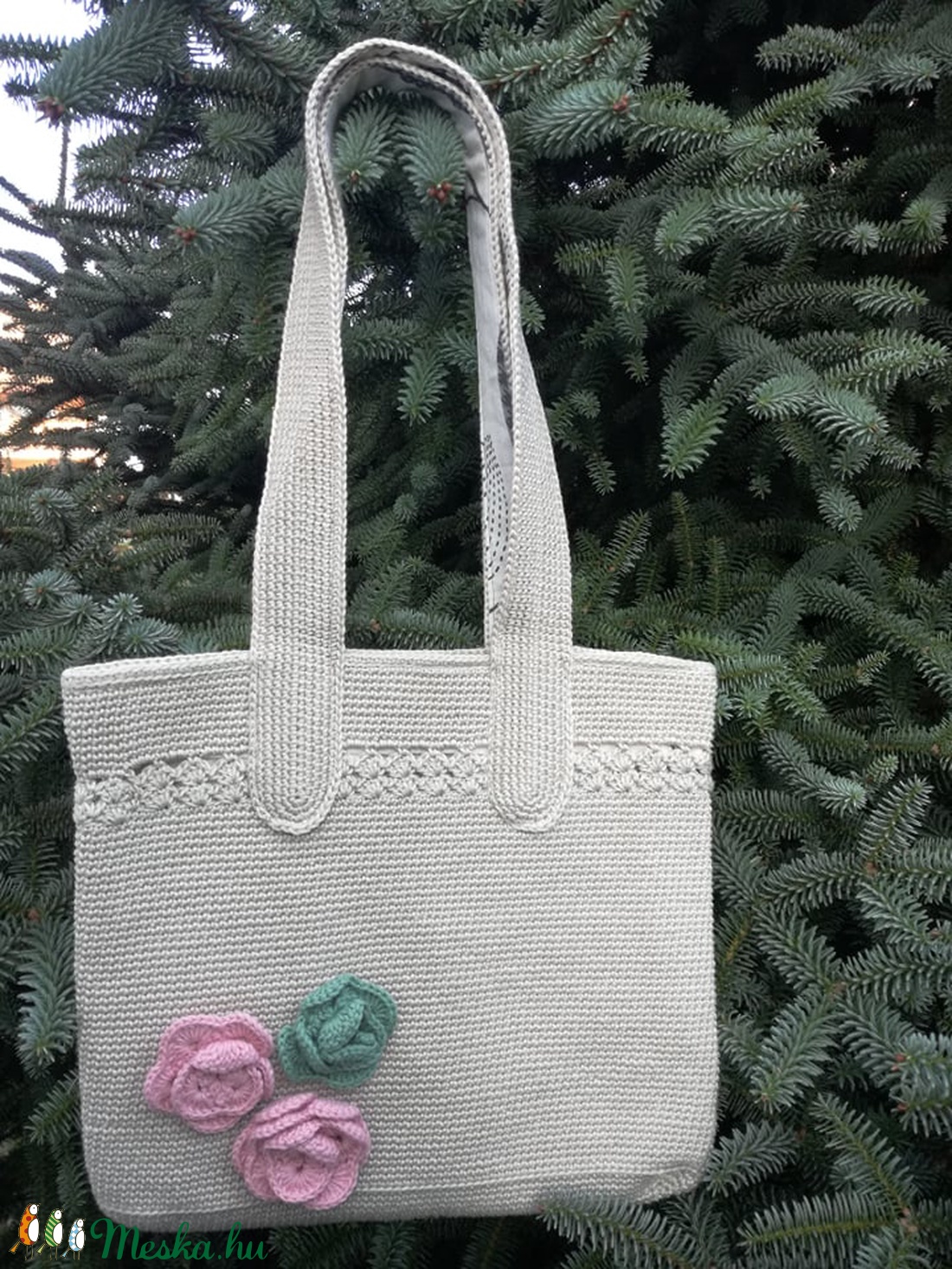 Horgolt női táska - táska & tok - kézitáska & válltáska - válltáska - Meska.hu