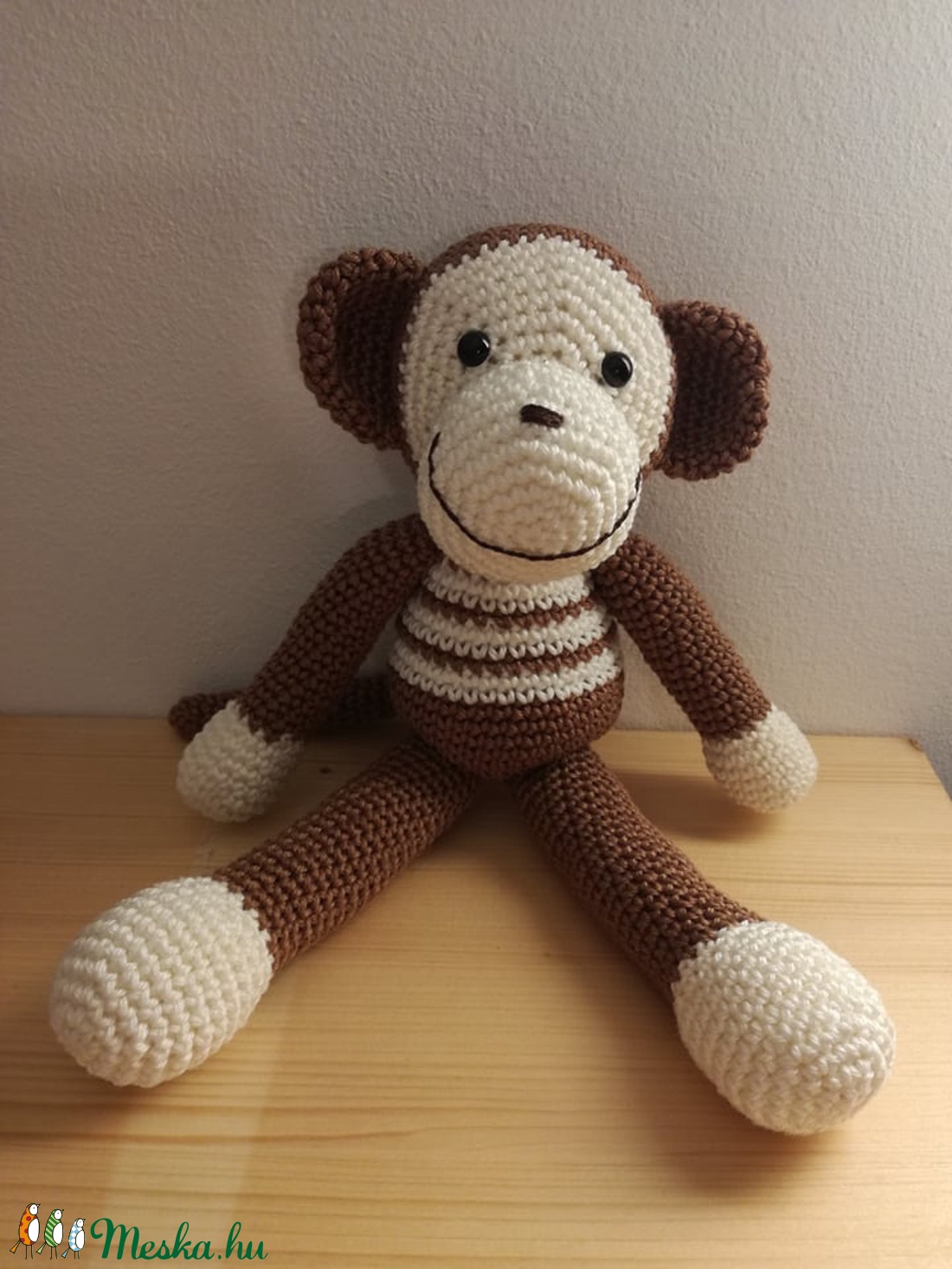 Horgolt majom - játék & sport - plüssállat & játékfigura - majom - Meska.hu