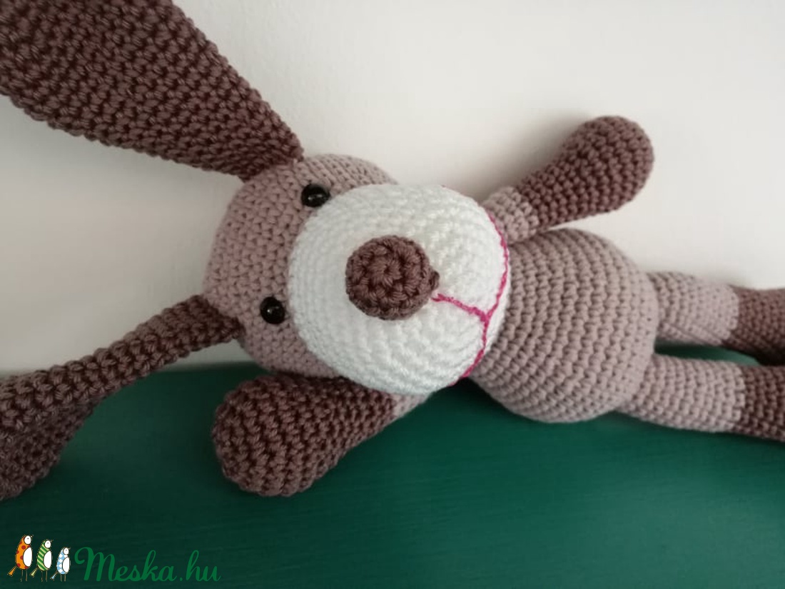 Horgolt lógó fülű kutya - játék & sport - plüssállat & játékfigura - kutya - Meska.hu