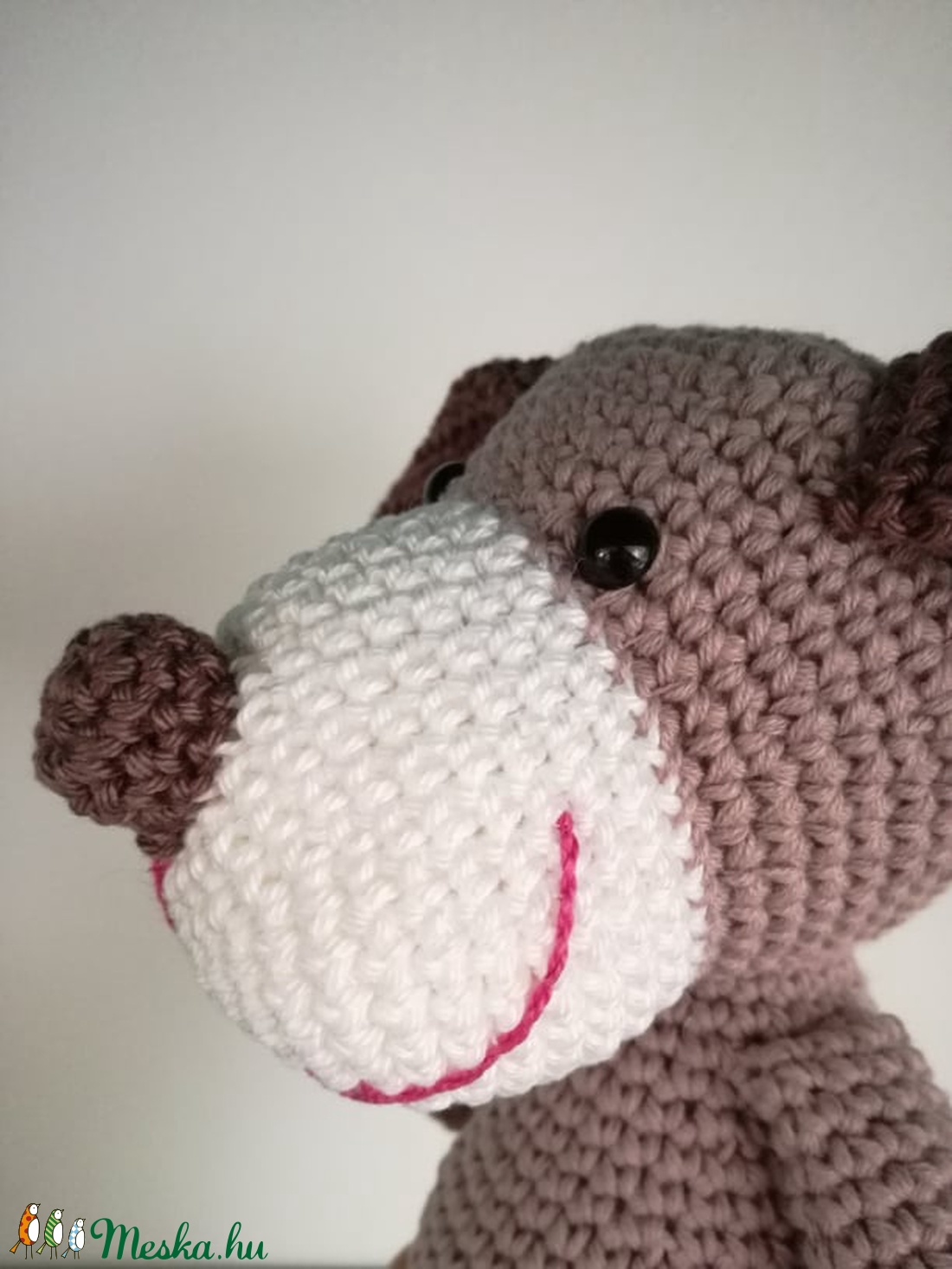 Horgolt lógó fülű kutya - játék & sport - plüssállat & játékfigura - kutya - Meska.hu