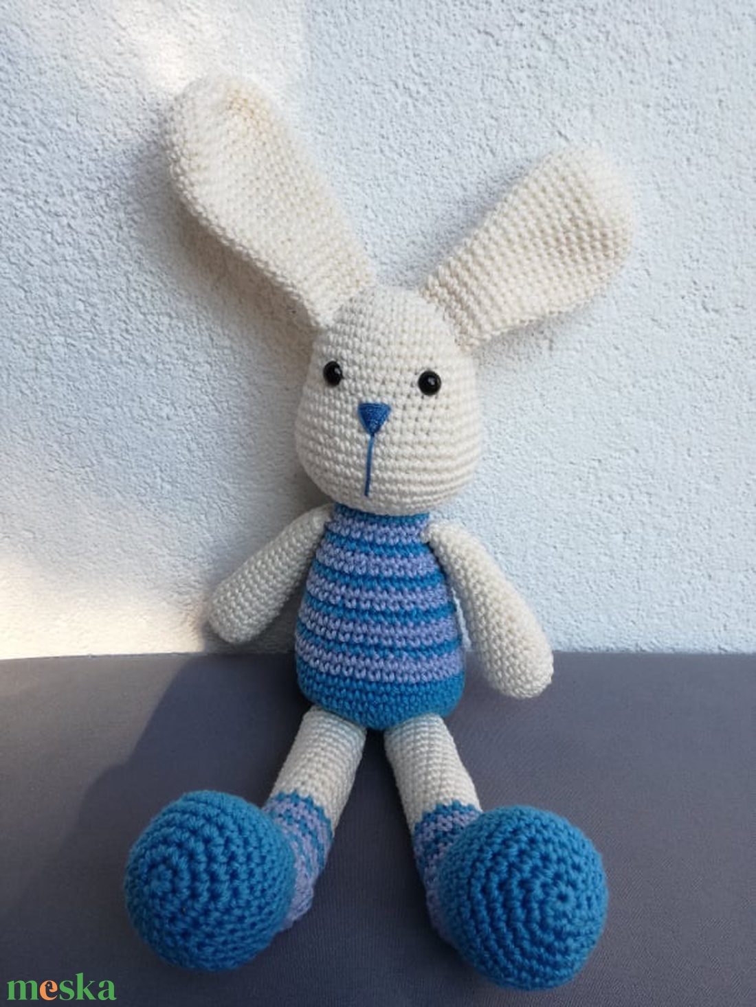 Nyuszi csíkokkal - játék & sport - plüssállat & játékfigura - nyuszi - Meska.hu