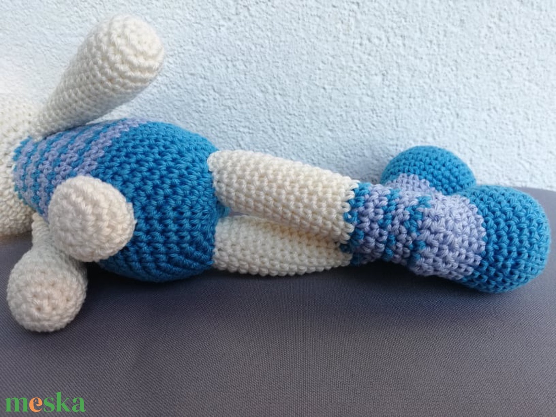 Nyuszi csíkokkal - játék & sport - plüssállat & játékfigura - nyuszi - Meska.hu