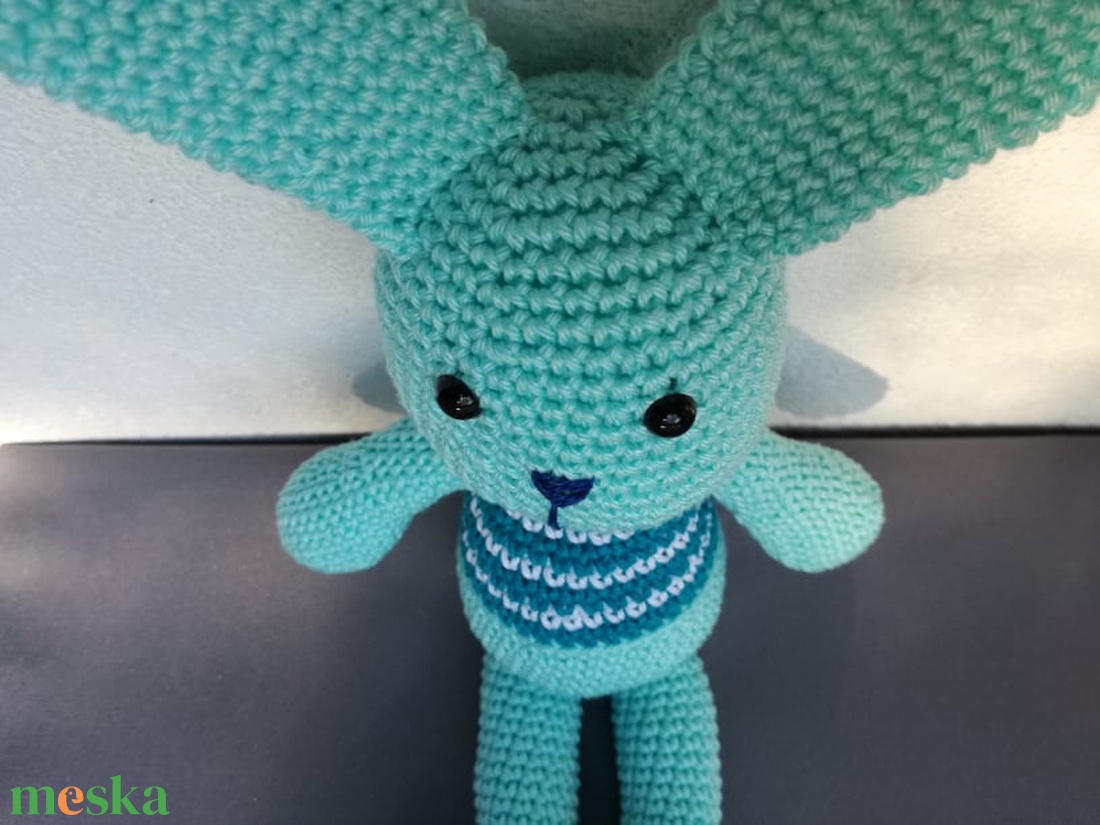 Nyuszi csíkokkal - játék & sport - plüssállat & játékfigura - nyuszi - Meska.hu