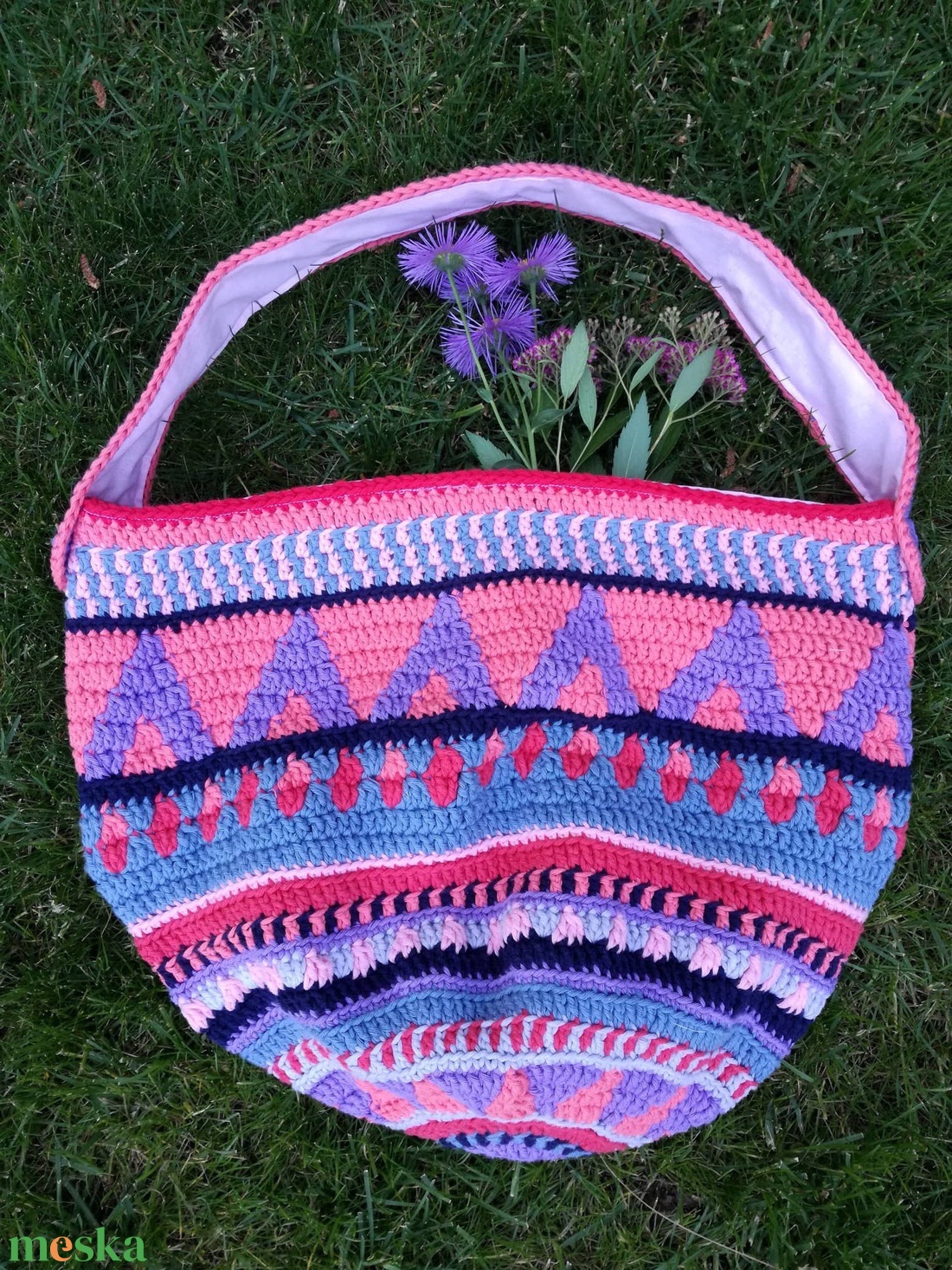 Horgolt táska - táska & tok - kézitáska & válltáska - válltáska - Meska.hu