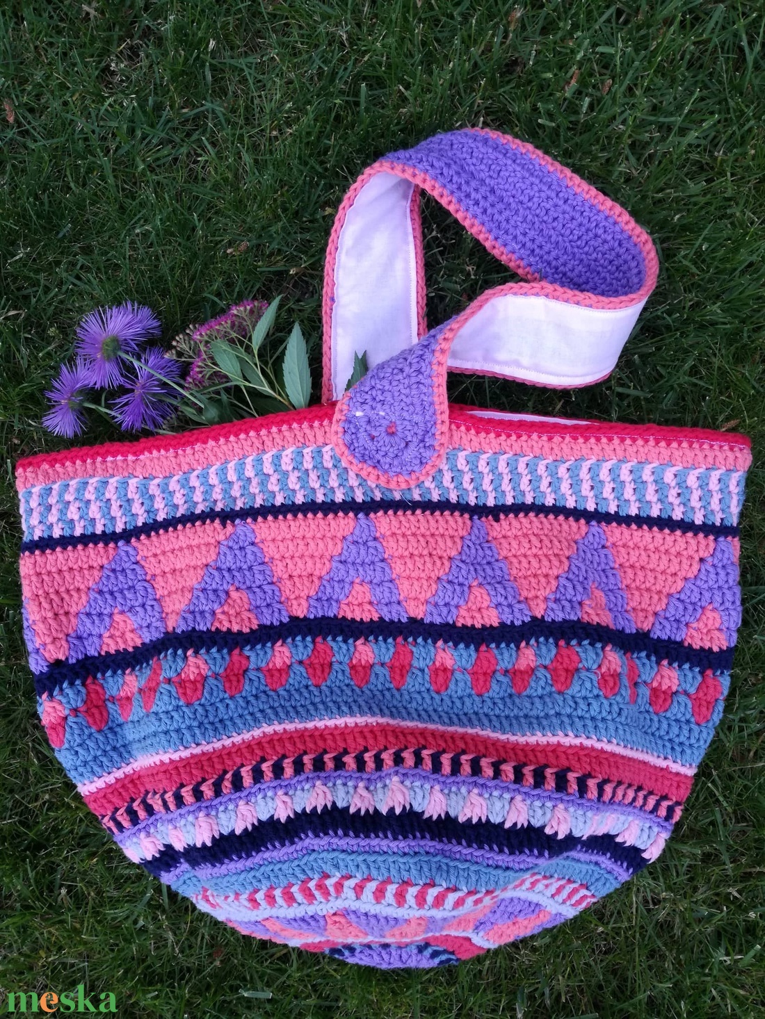 Horgolt táska - táska & tok - kézitáska & válltáska - válltáska - Meska.hu