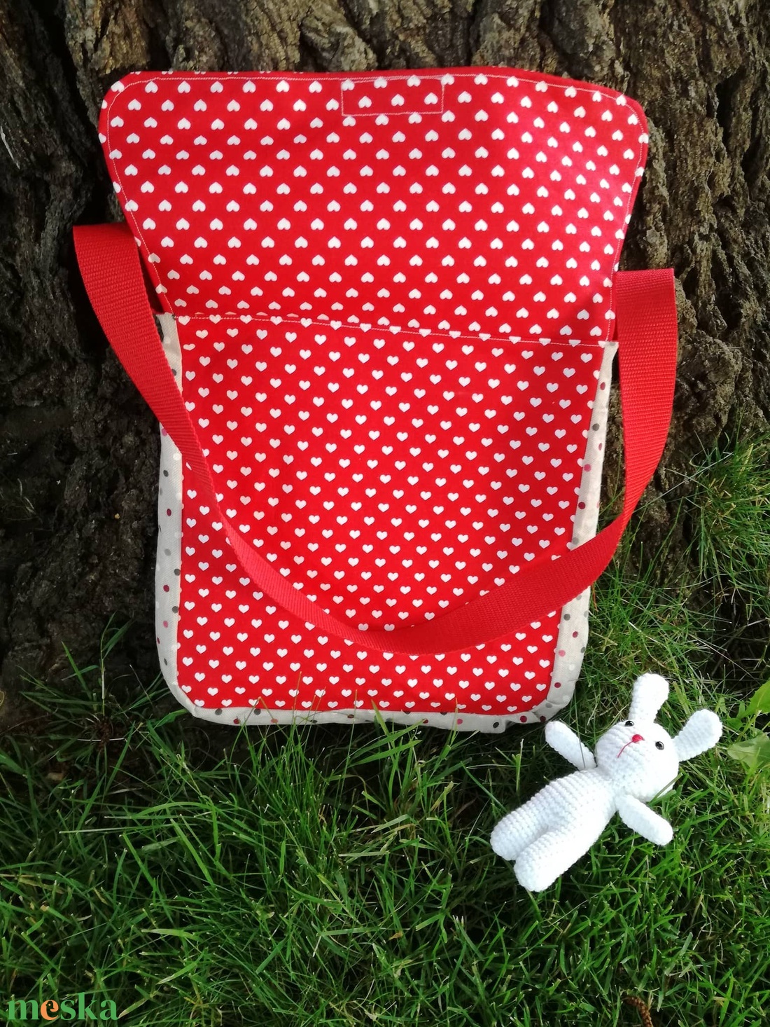 Nyuszi háza (kék) - táska & tok - kézitáska & válltáska - válltáska - Meska.hu