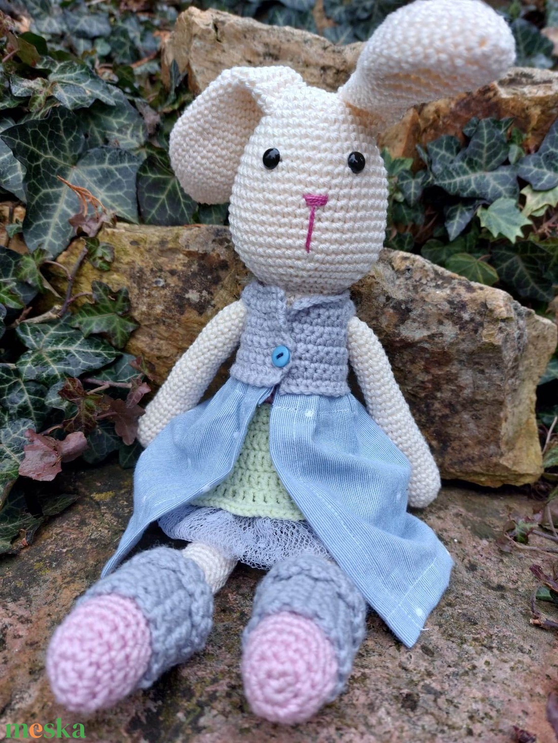 Öltöztethető nyuszi sok kiegészítővel - játék & sport - plüssállat & játékfigura - nyuszi - Meska.hu