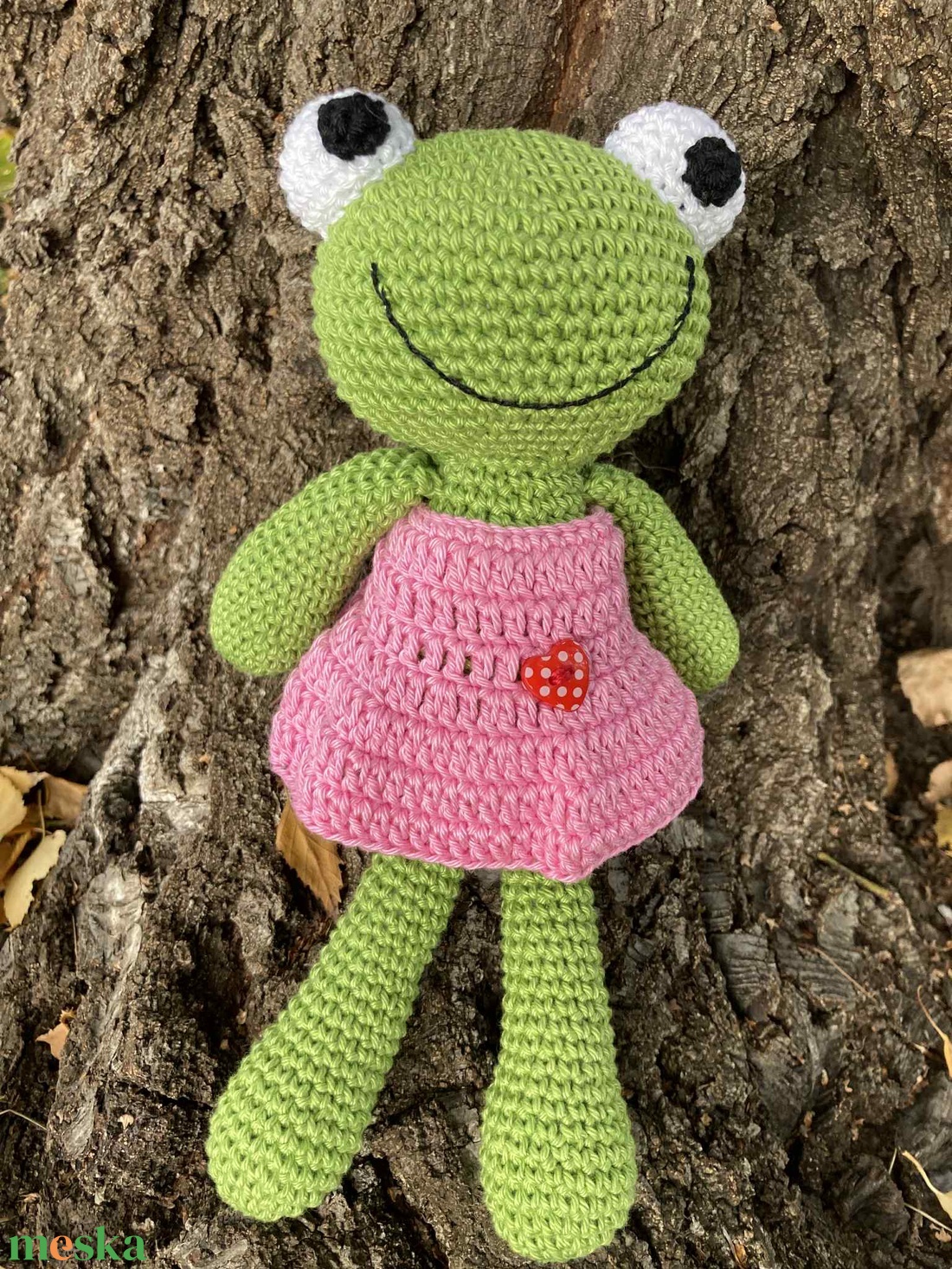 Békalány ruhában - játék & sport - plüssállat & játékfigura - béka - Meska.hu