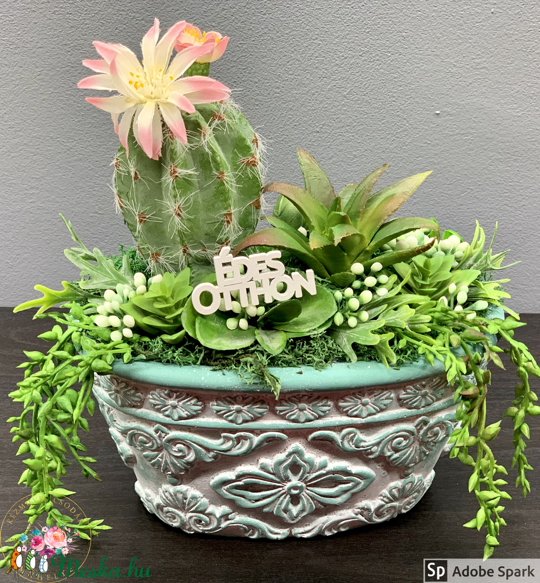 Élethű kaktusz és pozsgások - asztaldísz, dekoráció -  - Meska.hu