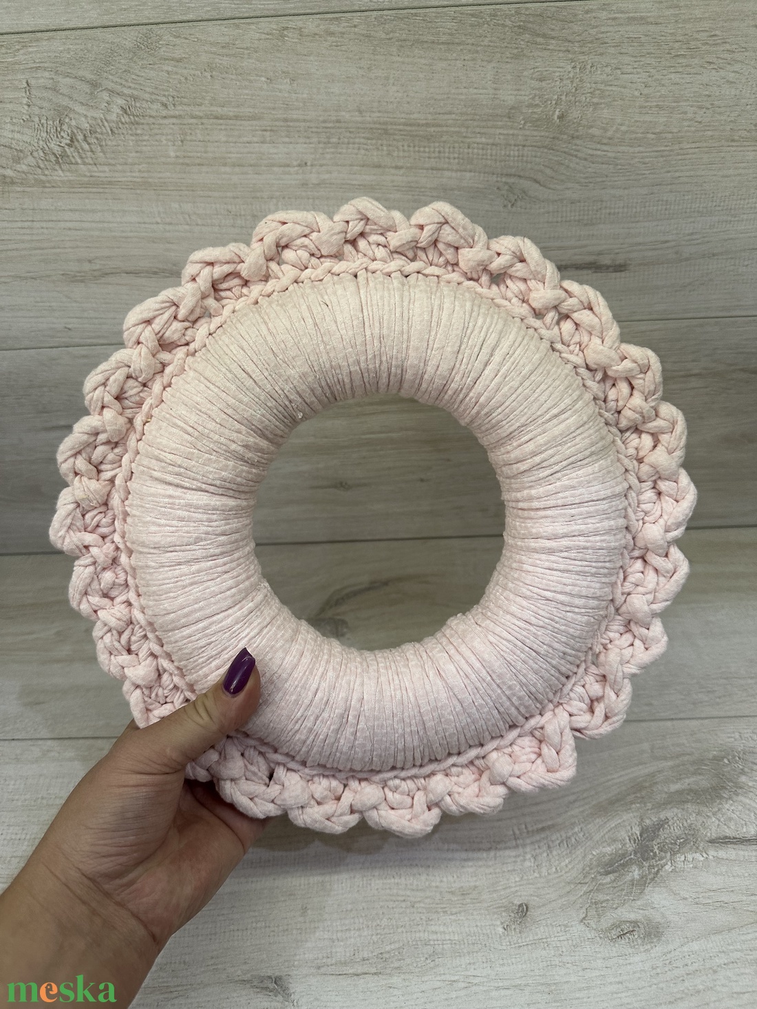 Horgolt koszorú alap - kellékek & szerszámok - dekorációs kellékek - koszorú, koszorúalap - Meska.hu