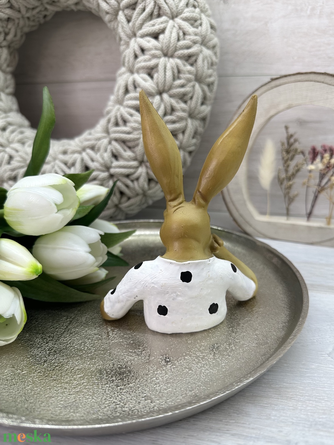 Gondolkodó húsvéti nyuszi - kellékek & szerszámok - dekorációs kellékek - figurák - Meska.hu