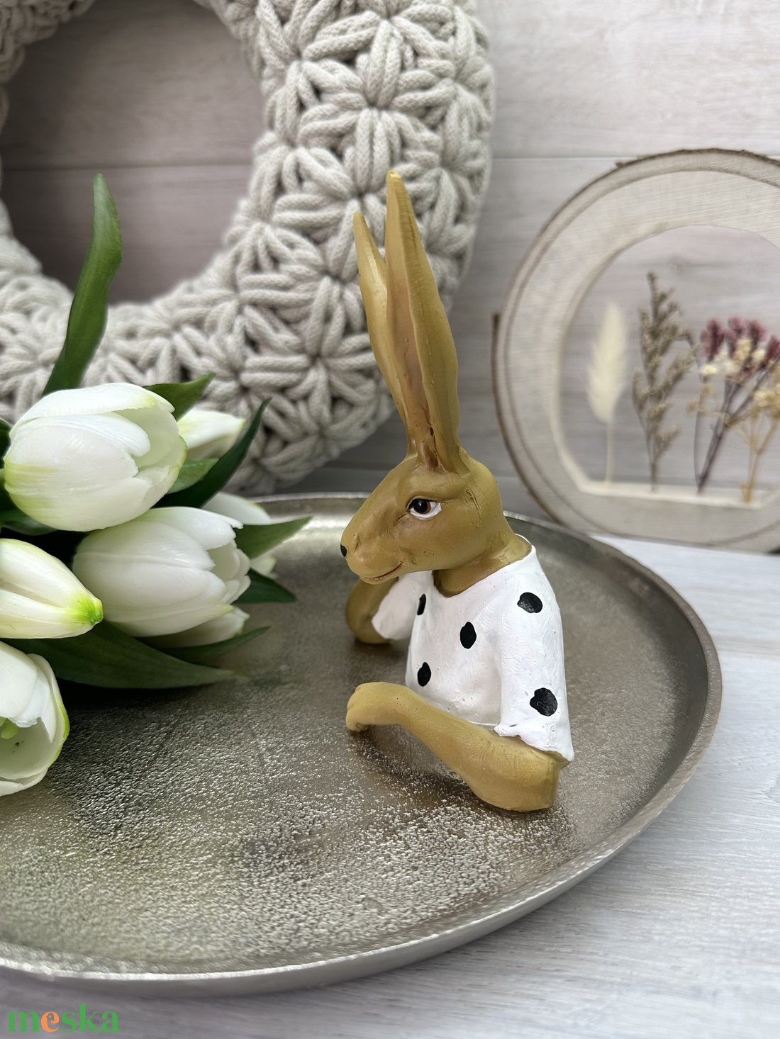 Gondolkodó húsvéti nyuszi - kellékek & szerszámok - dekorációs kellékek - figurák - Meska.hu