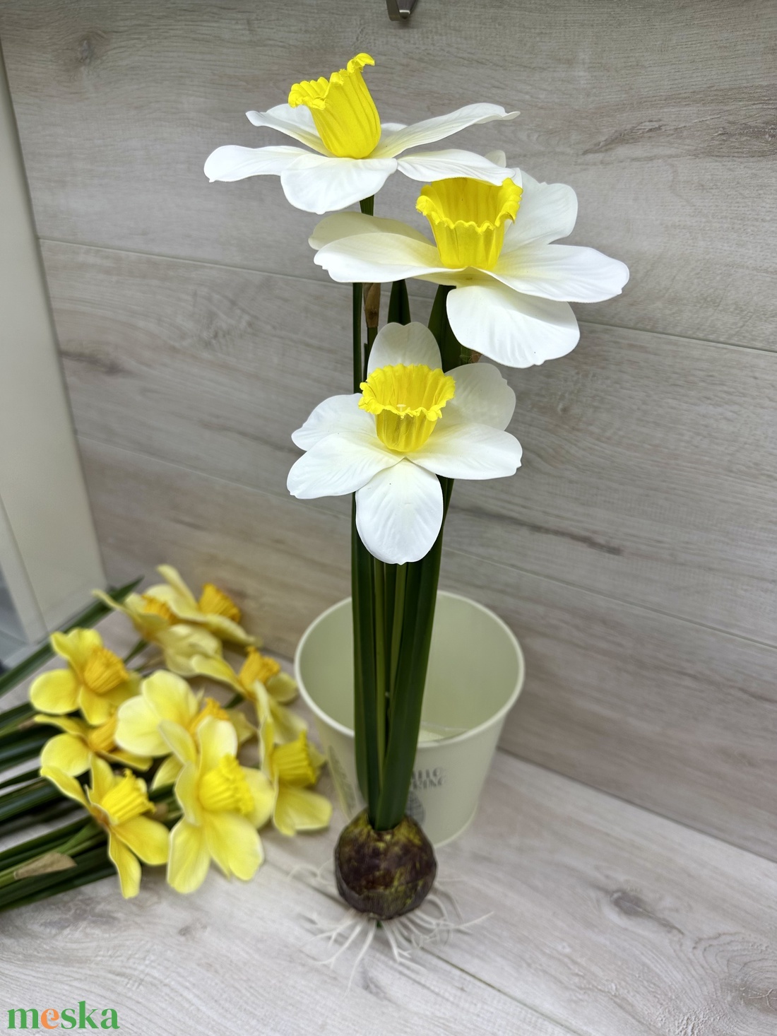 Élethű hagymás nárcisz - fehér - otthon & életmód - dekoráció - Meska.hu