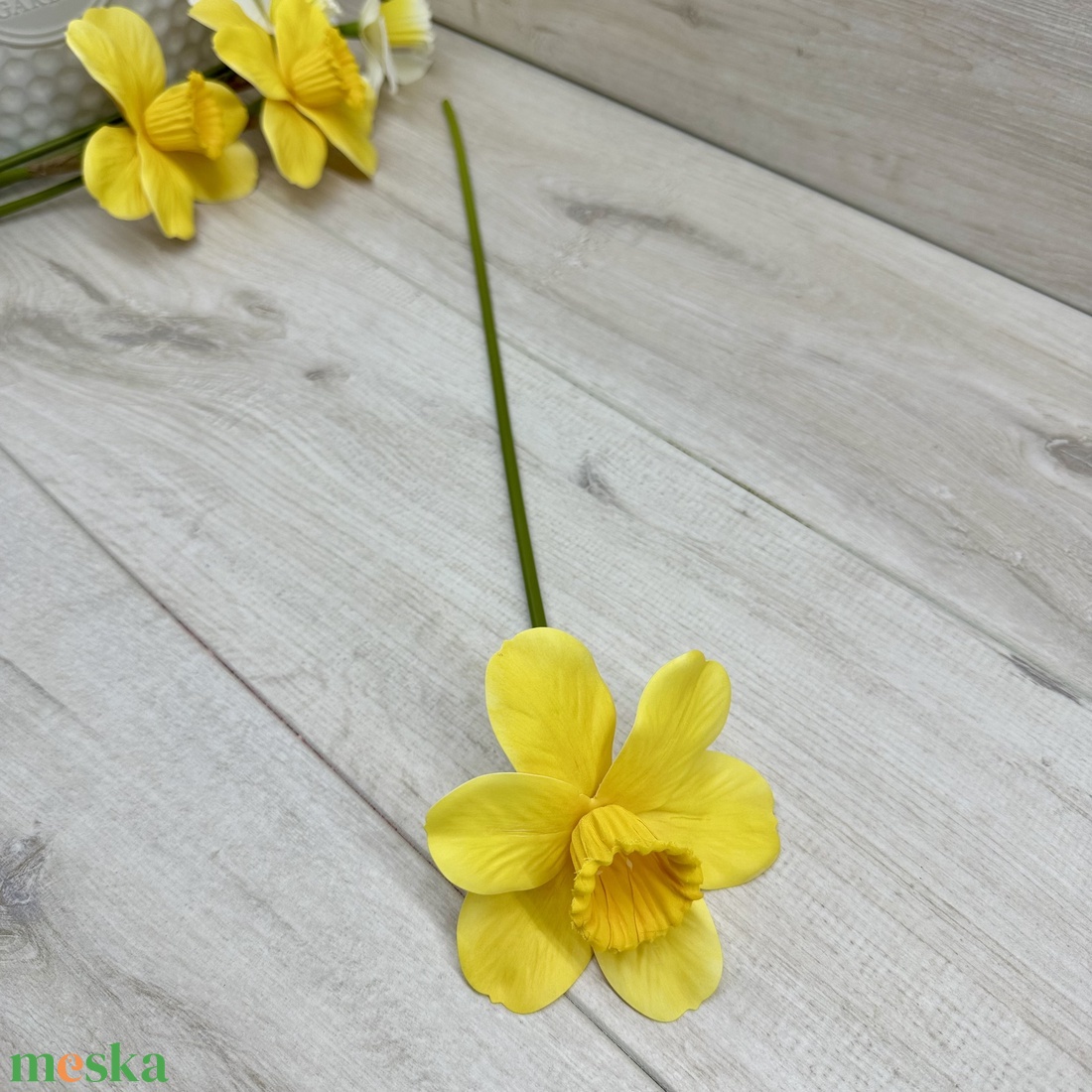 Élethű nárcisz - sötétebb sárga - otthon & életmód - dekoráció - Meska.hu