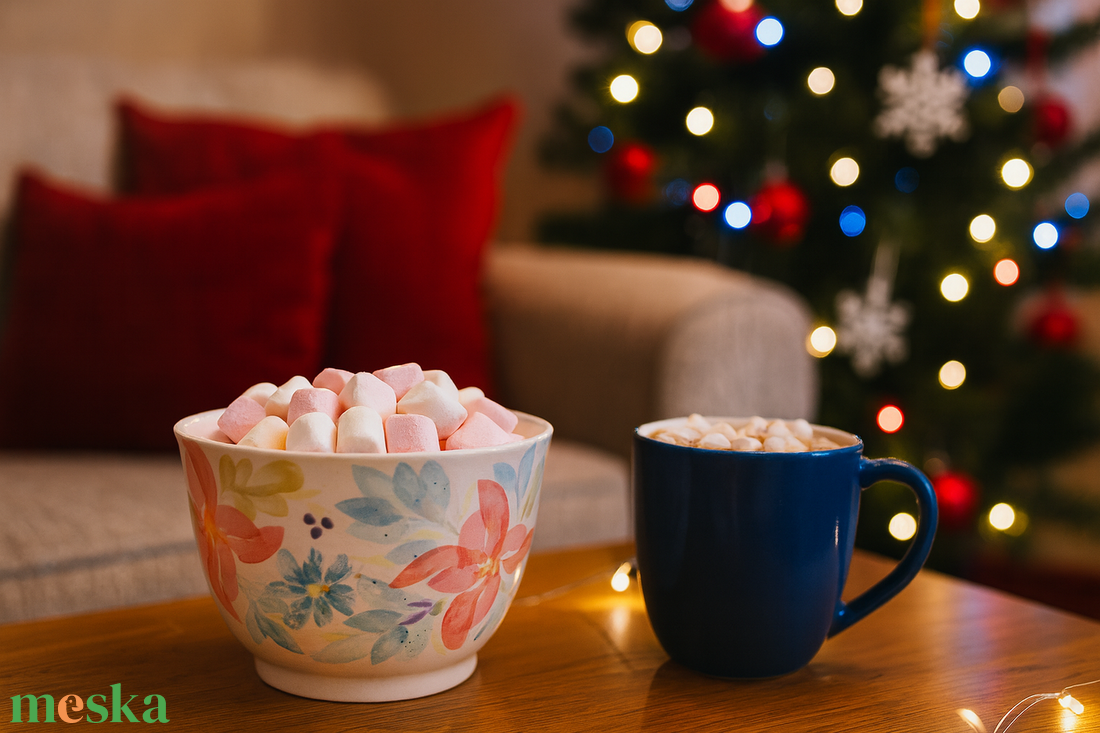 Korongozott, pasztell virágmintával díszített kerámia tál   - otthon & életmód - dekoráció - asztal és polc dekoráció - dekorációs tál, tartó - Meska.hu