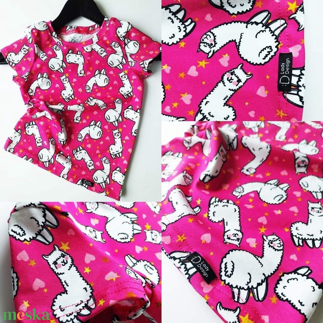 Láma szeme sötétkék - ruha & divat - babaruha & gyerekruha - póló - Meska.hu