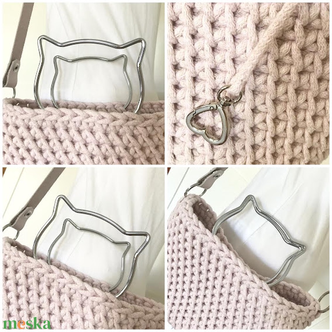 Cicafüles púderszínű horgolt táska - kisherceg design - táska & tok - kézitáska & válltáska - válltáska - Meska.hu Cicafüles púderszínű horgolt táska - kisherceg design - táska & tok - kézitáska & válltáska - válltáska - Meska.hu