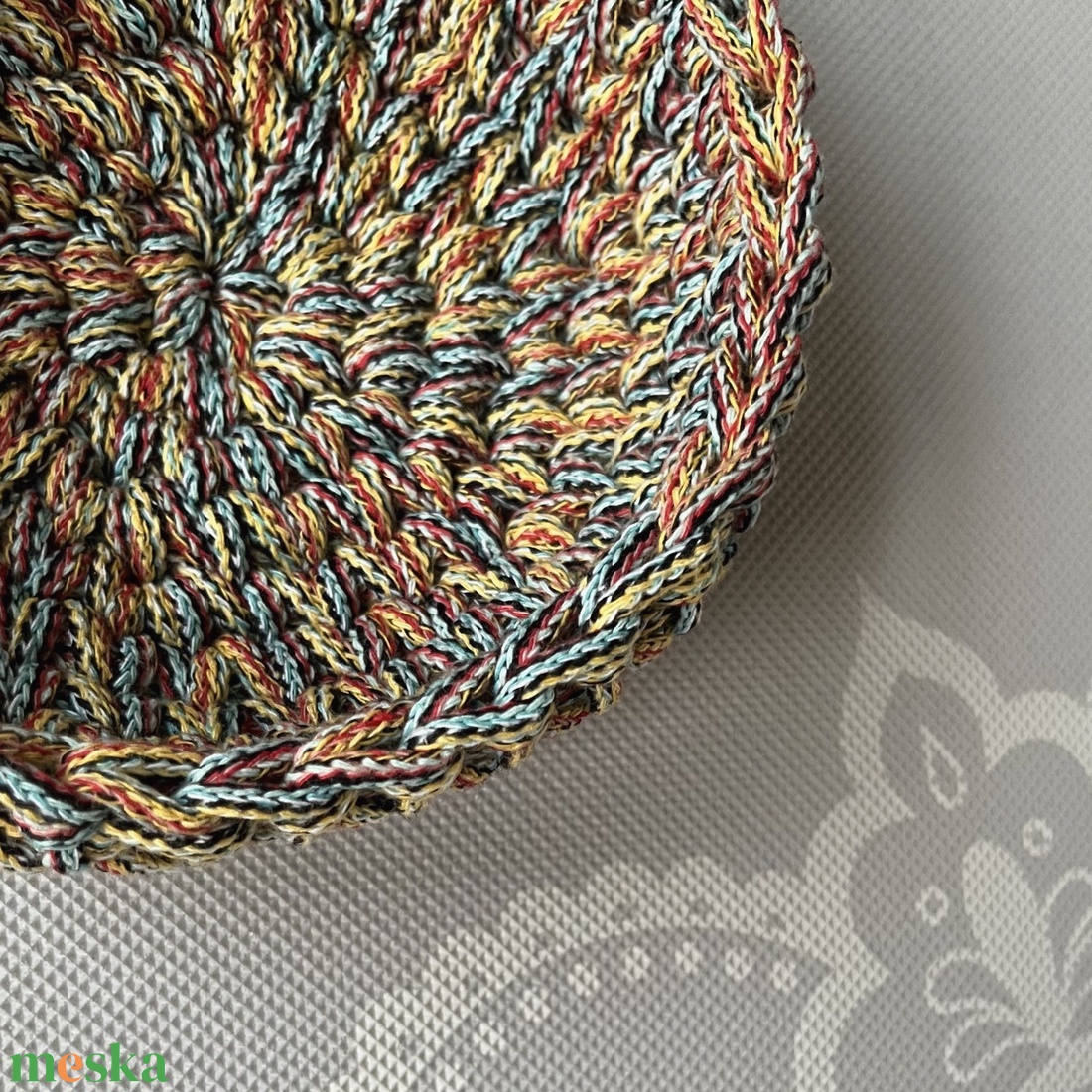 Horgolt kulcstartó kosár különleges fonalból - Kisherceg design - otthon & életmód - tárolás & rendszerezés - tárolókosár - Meska.hu