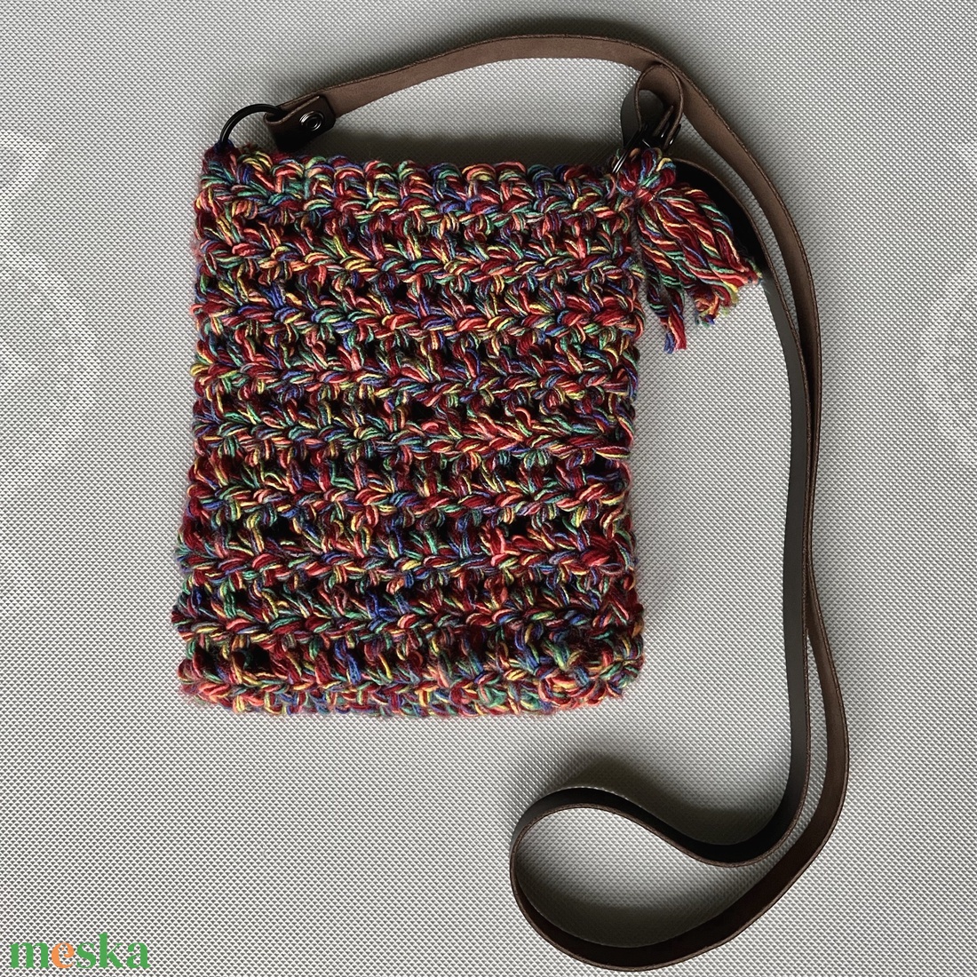 Egyedi vidám, színes, vastag horgolt táska - tablettok, Ebooktok, Kindle - Kisherceg design - táska & tok - ebook & tablet tok - Meska.hu