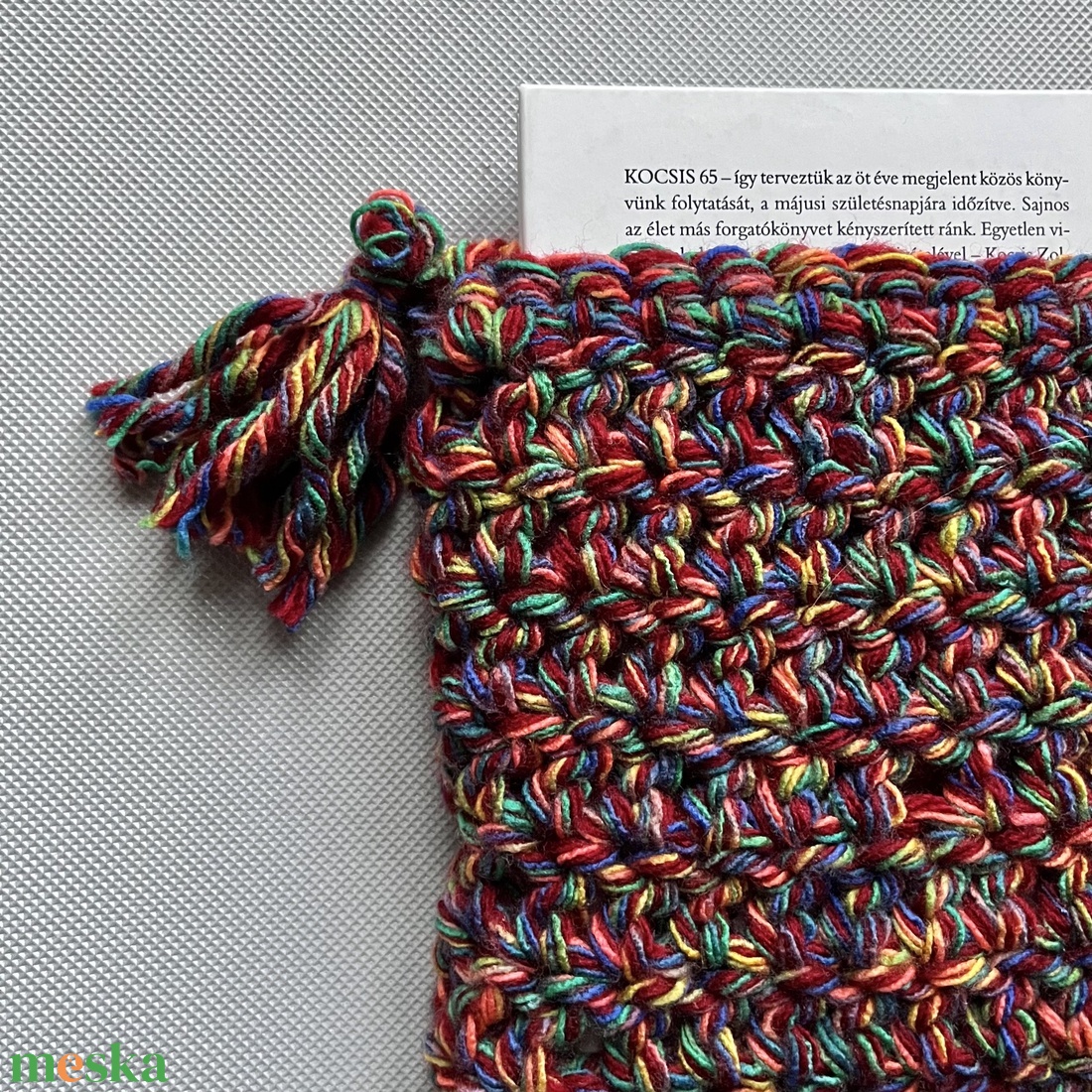 Egyedi vidám, színes, vastag horgolt könyvtok - tablettok, Ebooktok, Kindle - Kisherceg design - táska & tok - ebook & tablet tok - Meska.hu
