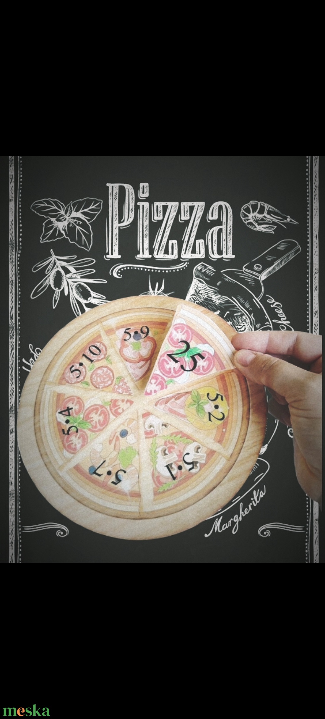 Pizzás szorzás gyakorló - játék & sport - készségfejlesztő és logikai játék - oktató játékok - Meska.hu