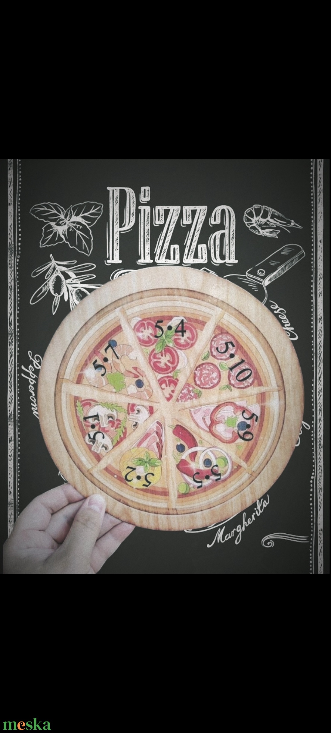 Pizzás szorzás gyakorló - játék & sport - készségfejlesztő és logikai játék - oktató játékok - Meska.hu