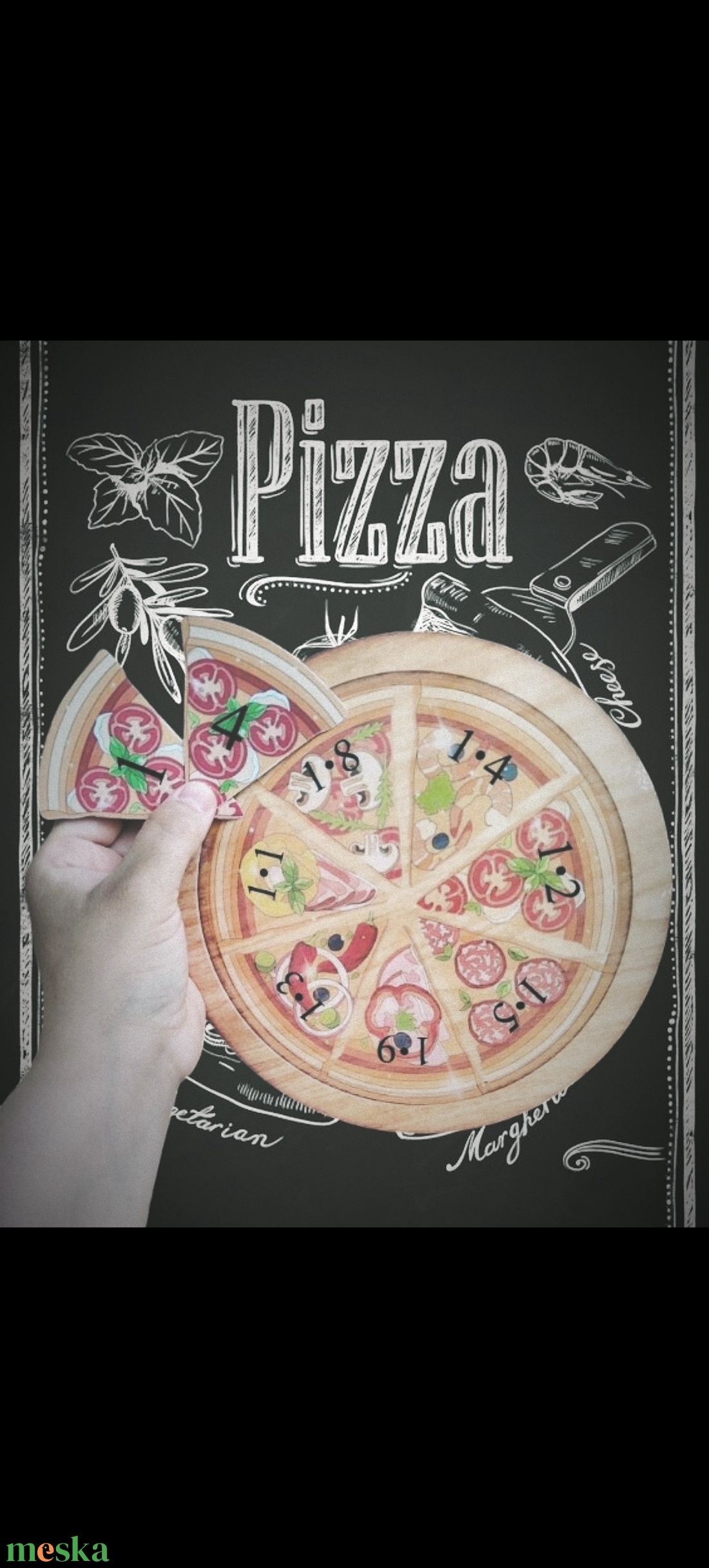 Pizzás szorzás gyakorló - játék & sport - készségfejlesztő és logikai játék - oktató játékok - Meska.hu