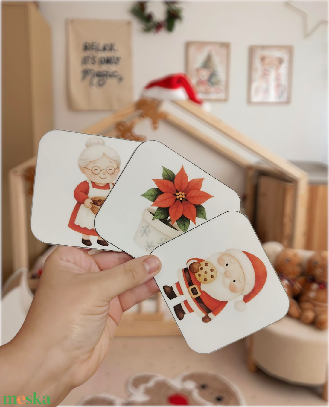 Karácsonyi memória  - játék & sport - készségfejlesztő és logikai játék - memória játékok - Meska.hu