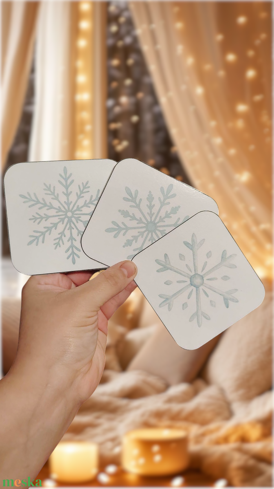 Hópehely memória  - játék & sport - készségfejlesztő és logikai játék - memória játékok - Meska.hu