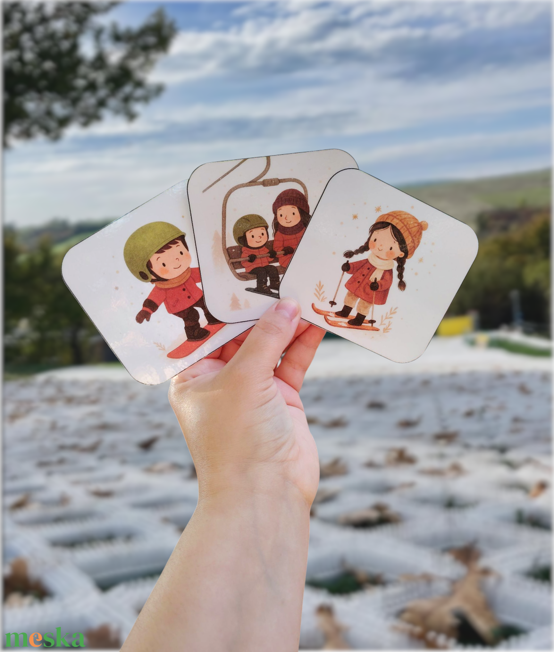 Síelő memória  - játék & sport - készségfejlesztő és logikai játék - memória játékok - Meska.hu