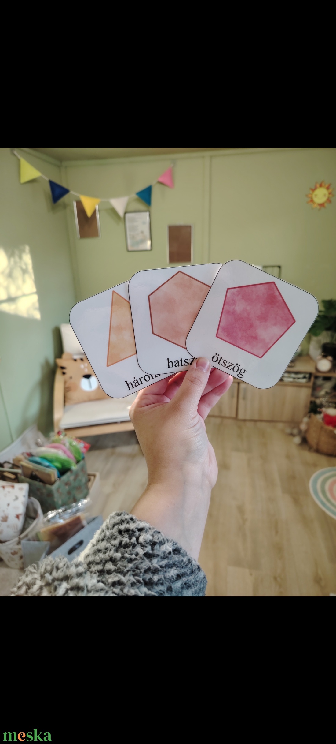 Alakzatok /formák tanuló kártyacsomag - játék & sport - készségfejlesztő és logikai játék - oktató játékok - Meska.hu