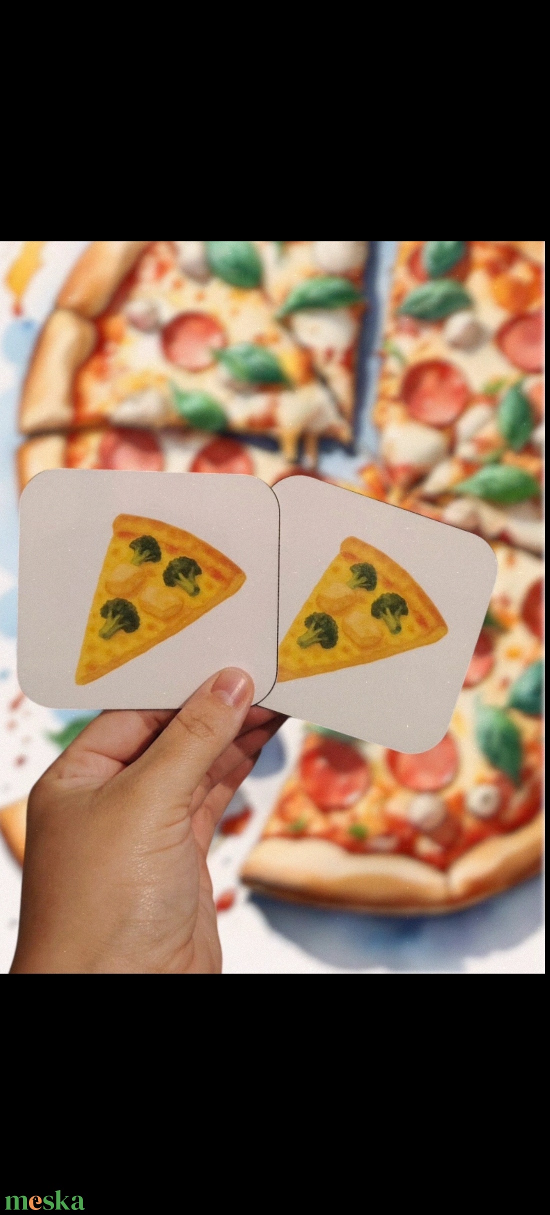 Pizza memória  - játék & sport - készségfejlesztő és logikai játék - memória játékok - Meska.hu